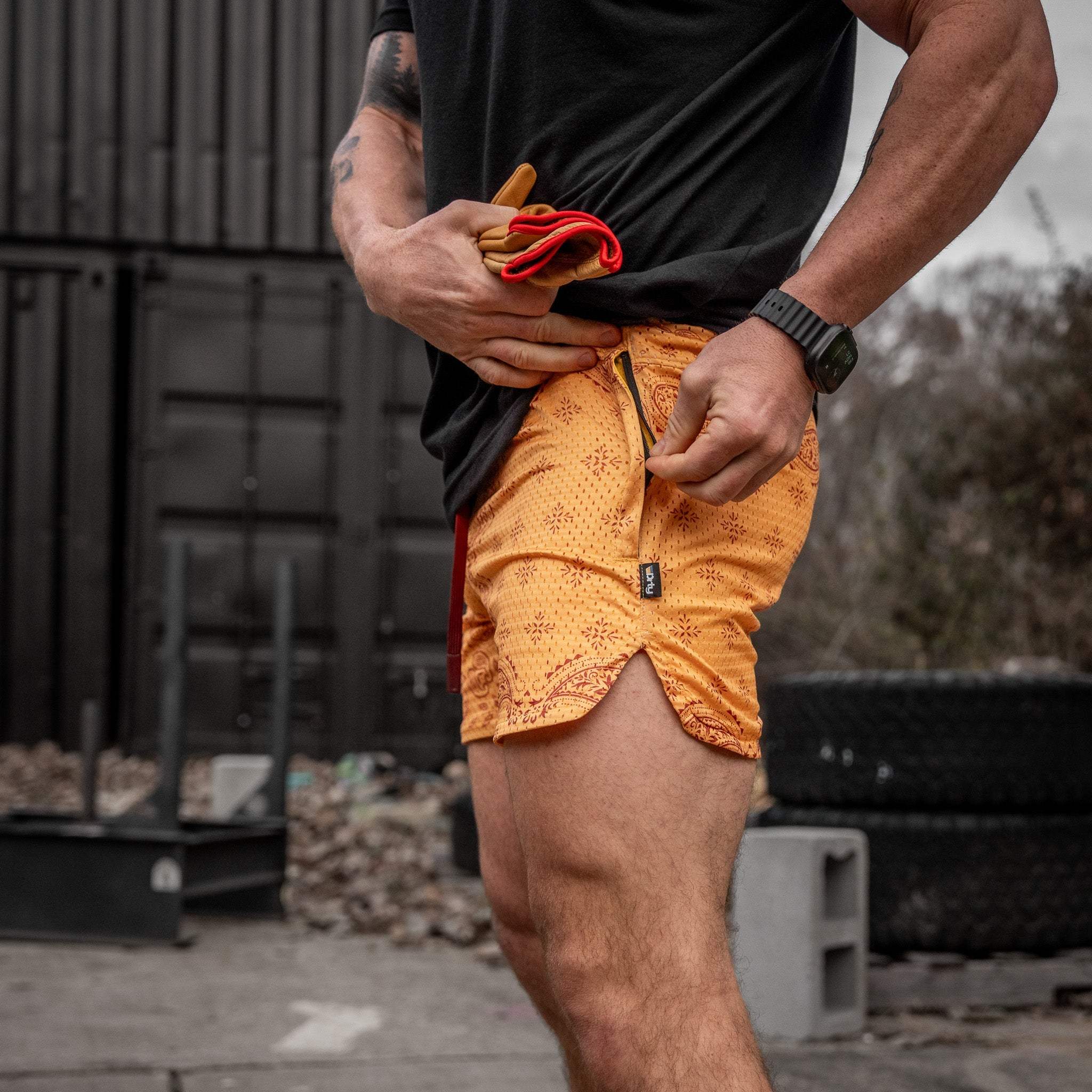 Men’s Double-Layer Mesh Training Shorts — 5" Inseam - Image 82