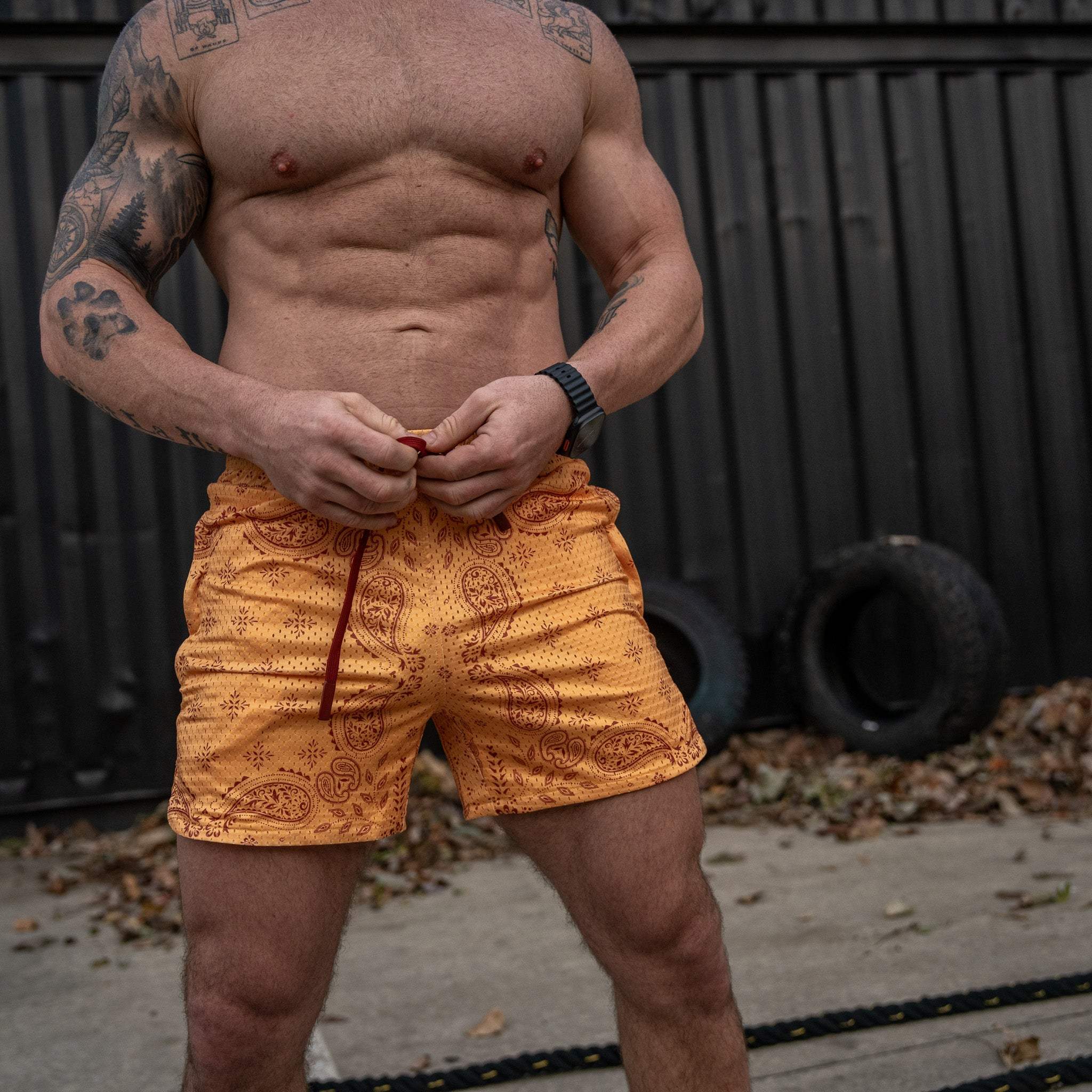 Men’s Double-Layer Mesh Training Shorts — 5" Inseam - Image 83