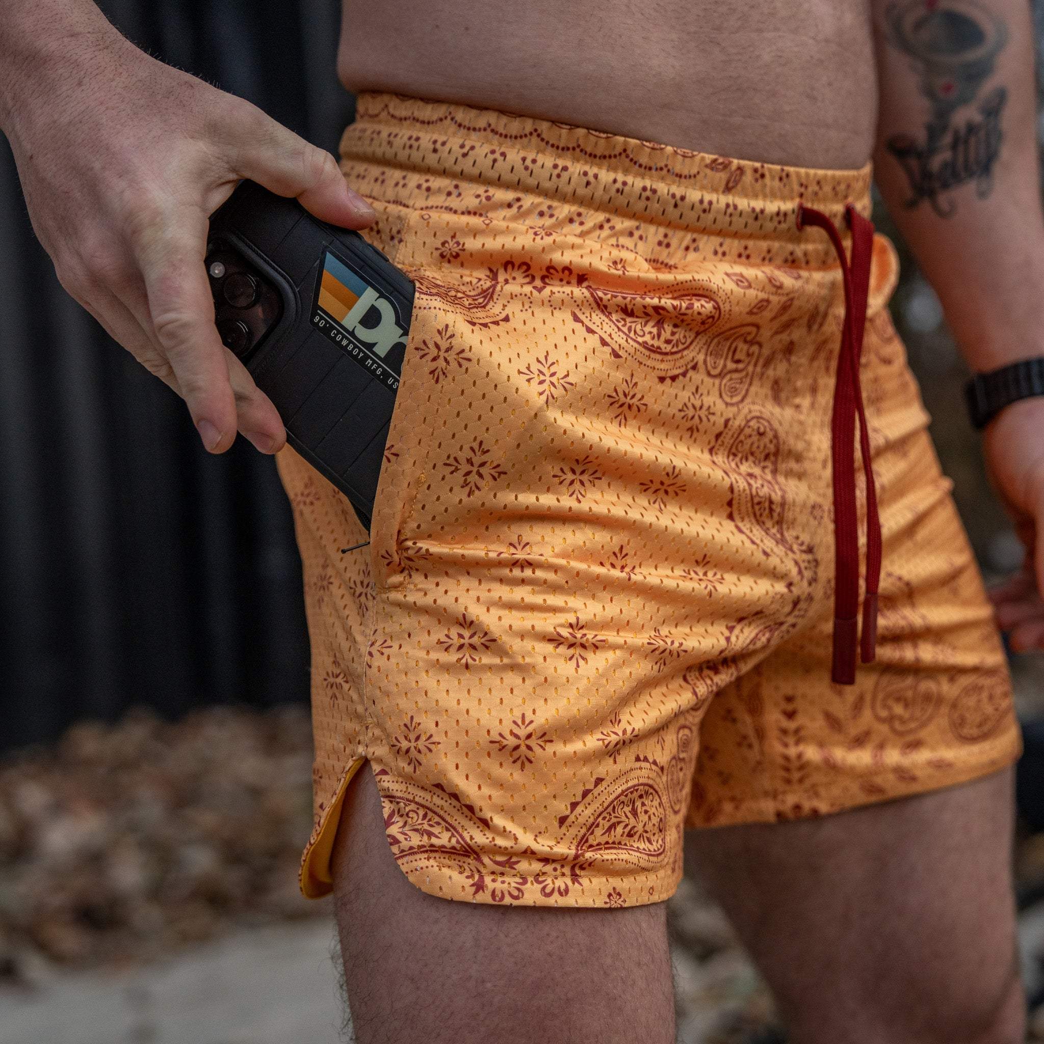 Men’s Double-Layer Mesh Training Shorts — 5" Inseam - Image 85
