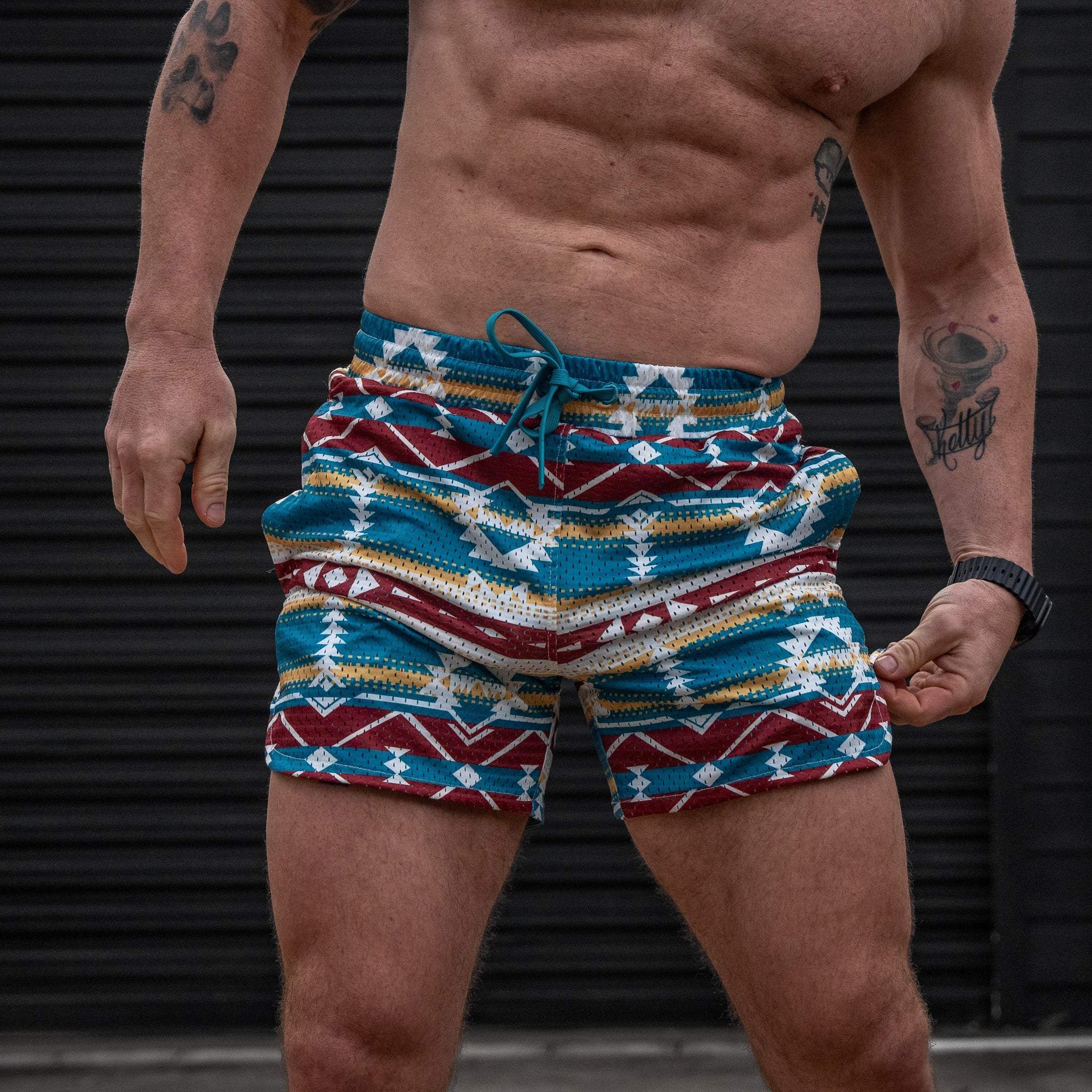 Men’s Double-Layer Mesh Training Shorts — 5" Inseam - Image 86
