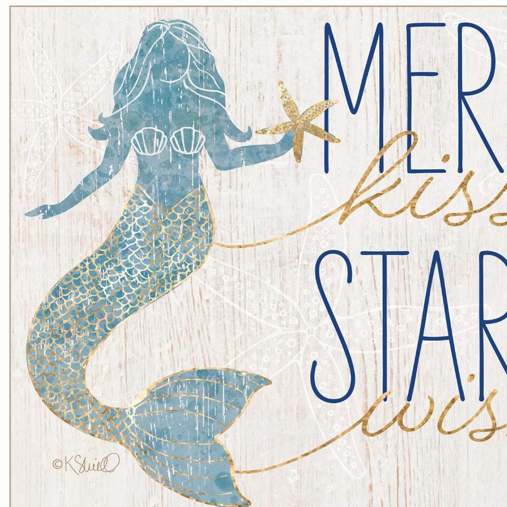 Mermaid Kisses Starfish Wishes 2 White Framed Print Wall Art - Image 4