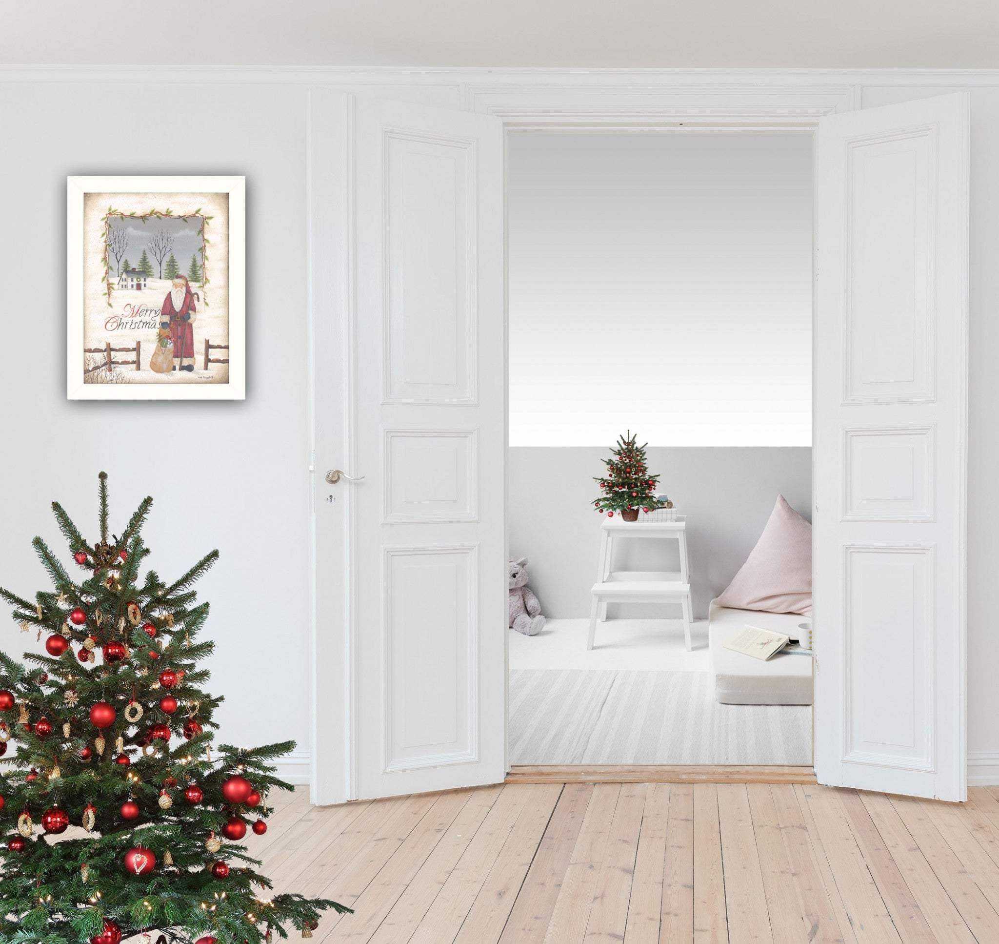 Merry Christmas White Framed Print Wall Art - Image 4
