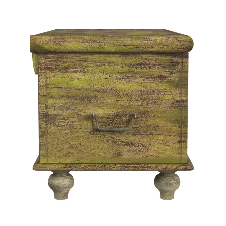 Mesa Carved Wooden Trunk Coffee Table - Image 3