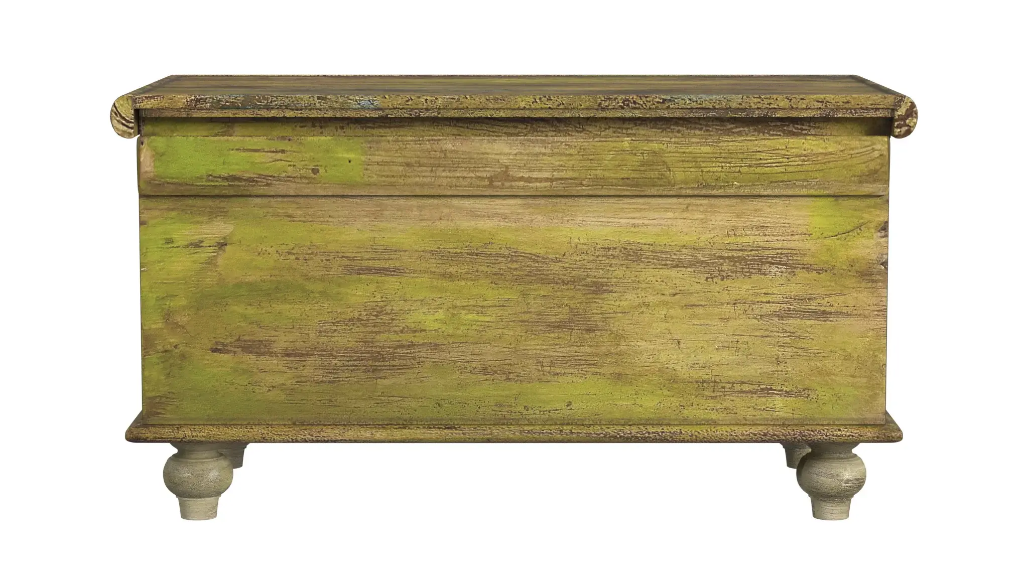 Mesa Carved Wooden Trunk Coffee Table - Image 4