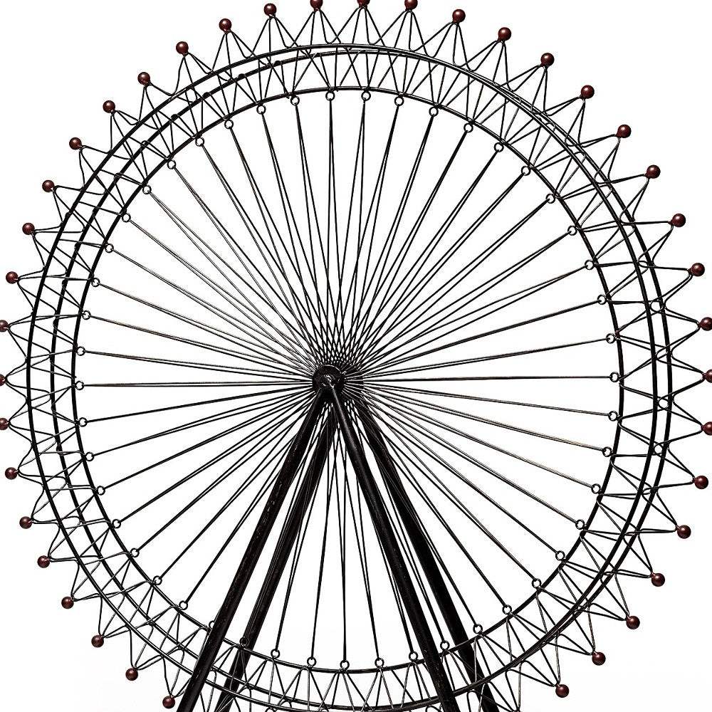 Metal And Wood London Eye Moveable Sculpture - Image 6