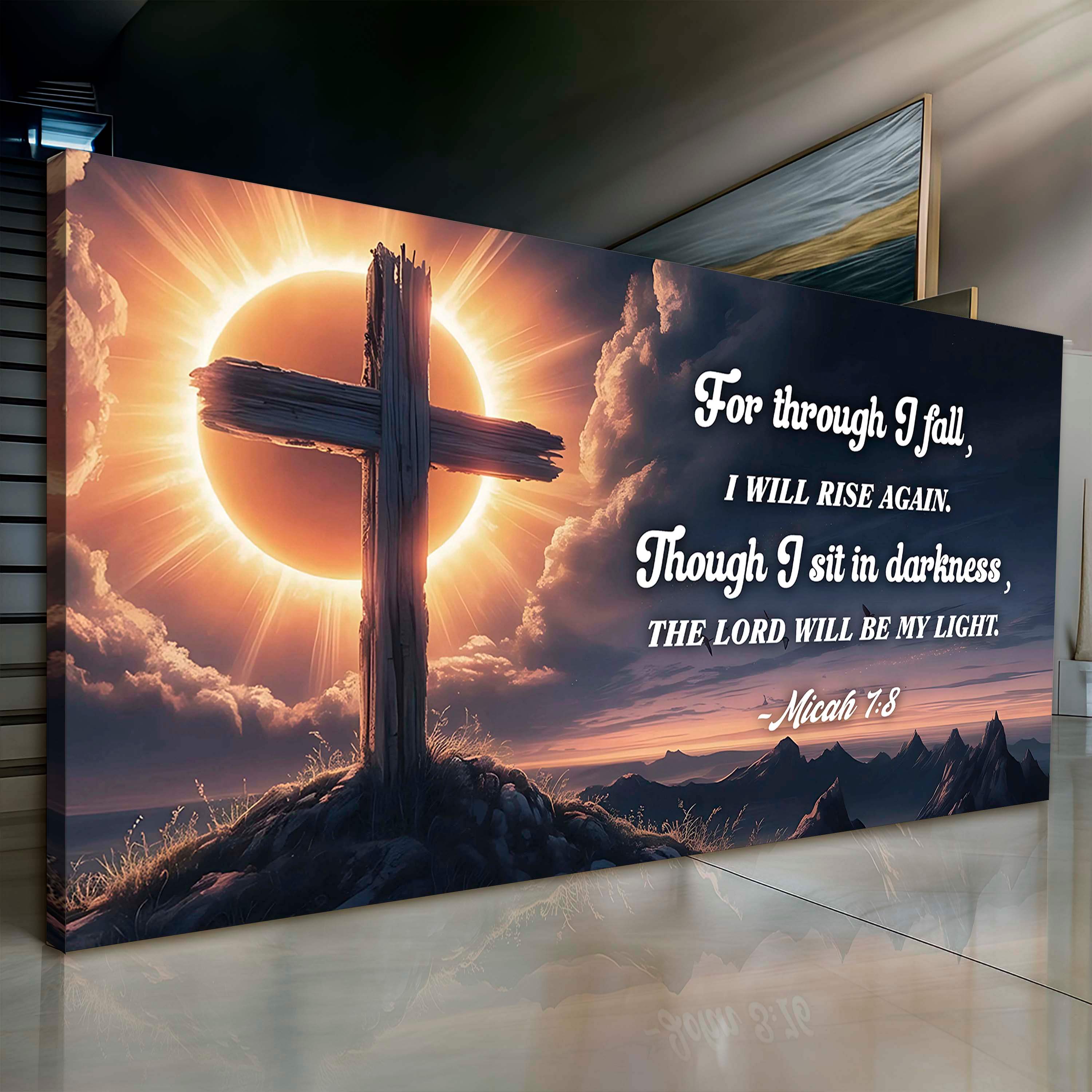 Micah 7:8 - The Lord Will Be My Light Faith Sign - Image 6