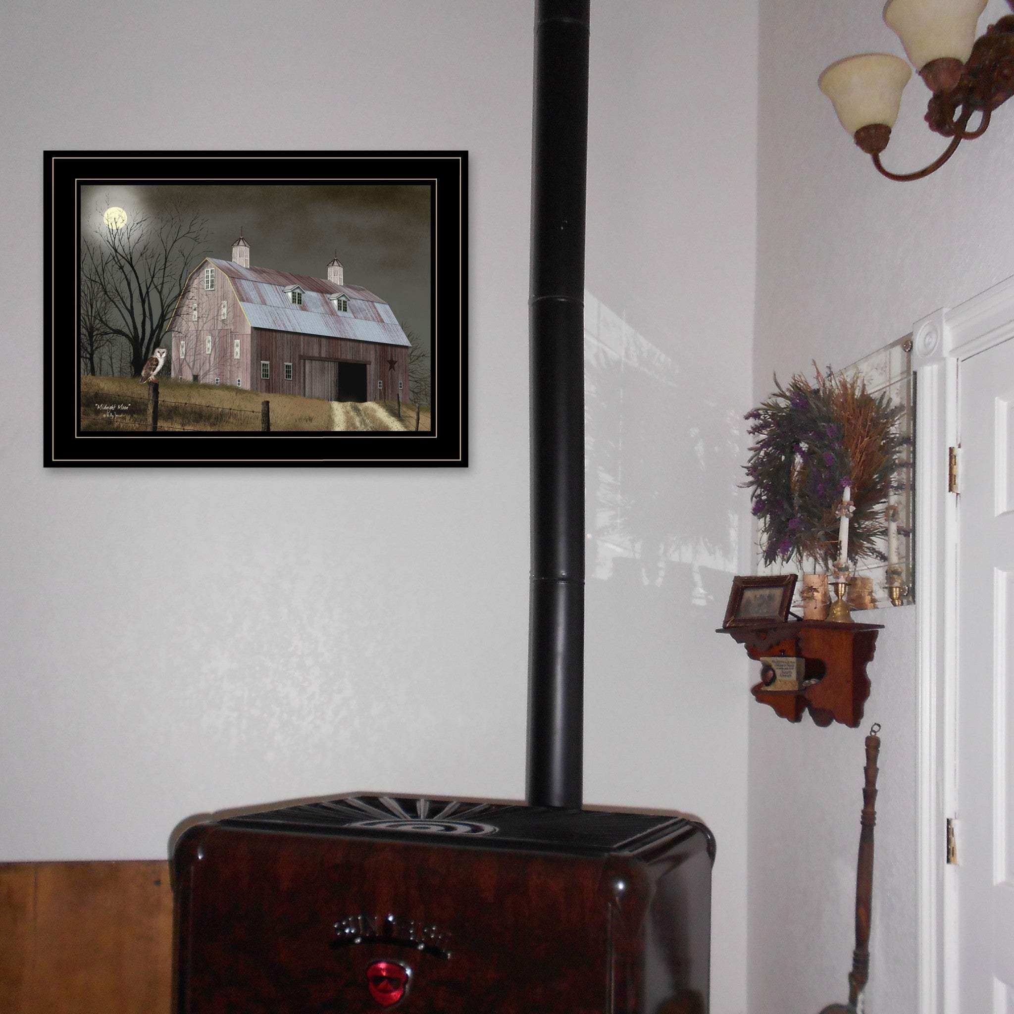 Midnight Moon 3 Black Framed Print Wall Art - Image 4