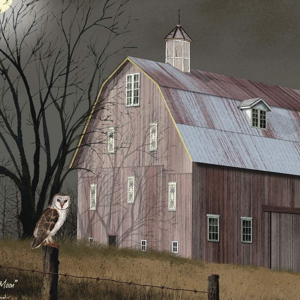 Midnight Moon 5 White Framed Print Wall Art - Image 5