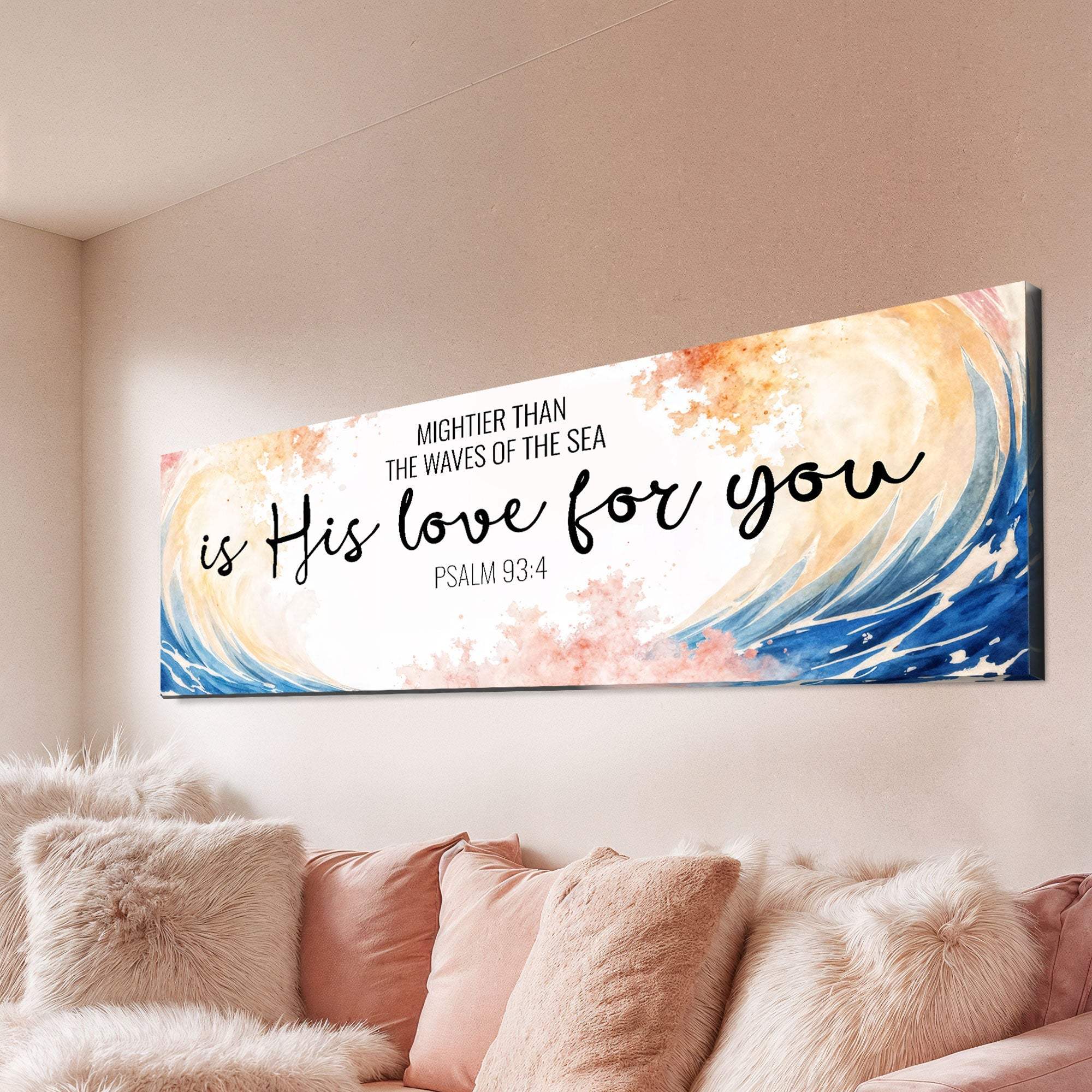 Mightier Than the Waves of the Sea Psalm 93:4 Faith Sign III - Image 2