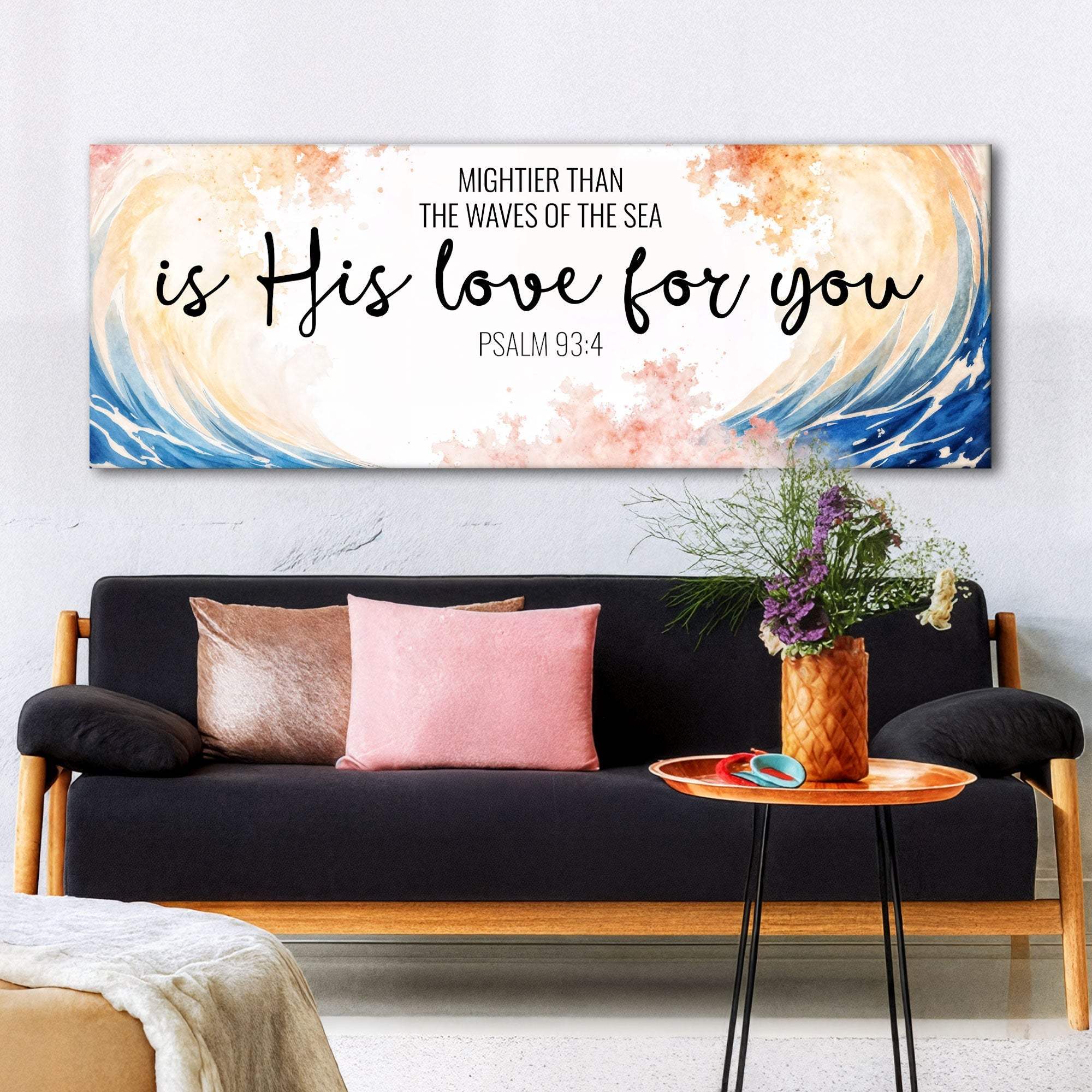 Mightier Than the Waves of the Sea Psalm 93:4 Faith Sign III - Image 3