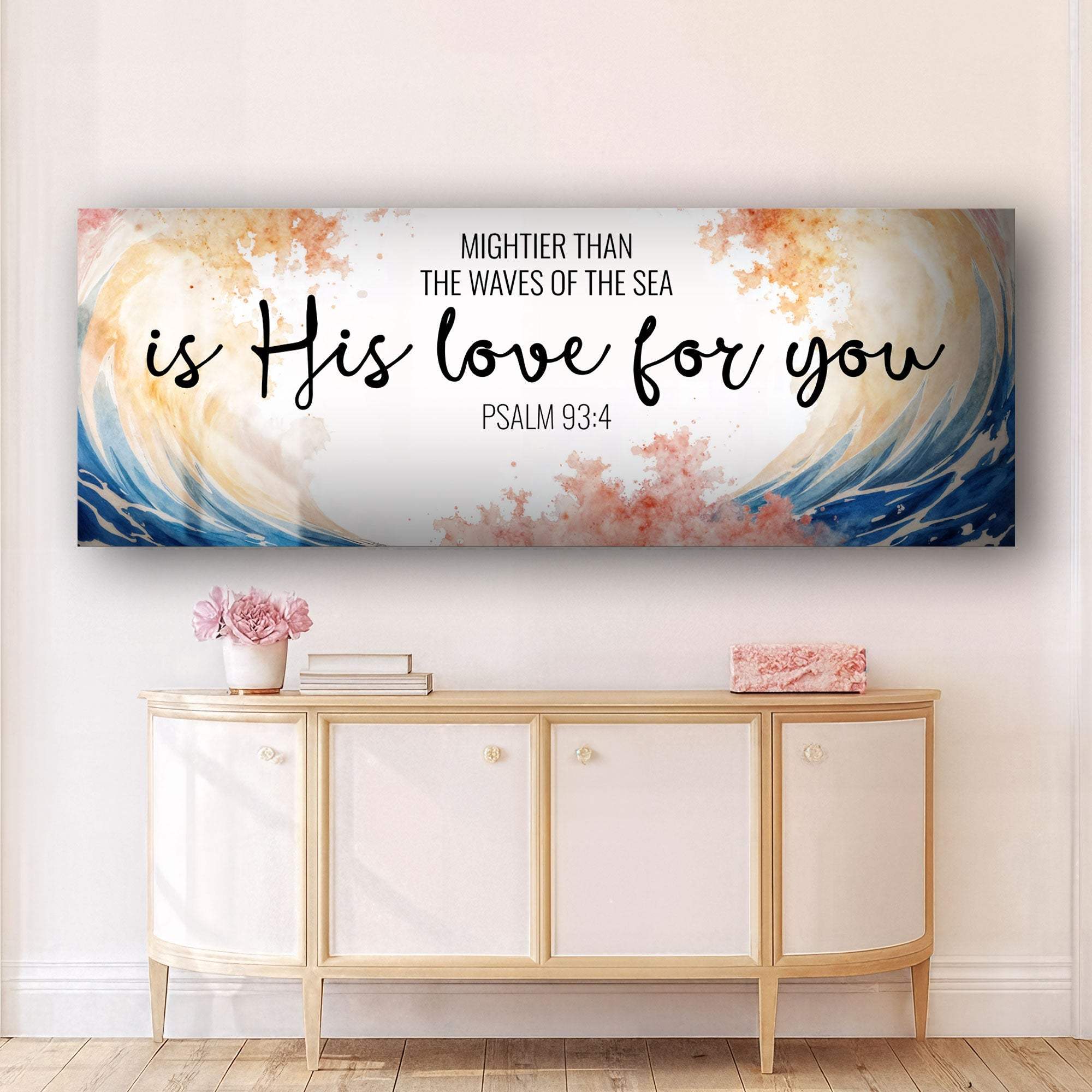 Mightier Than the Waves of the Sea Psalm 93:4 Faith Sign III - Image 4