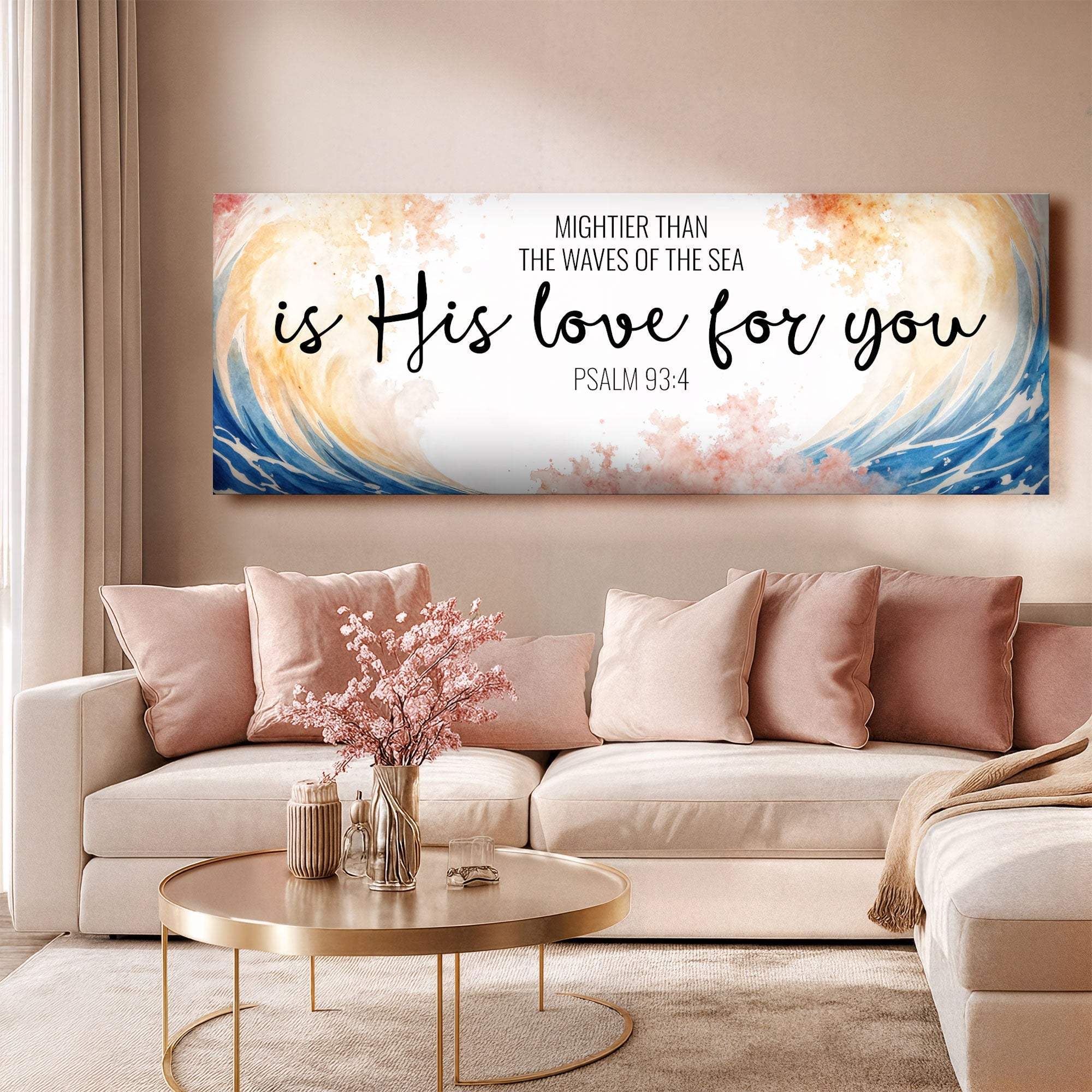 Mightier Than the Waves of the Sea Psalm 93:4 Faith Sign III - Image 5