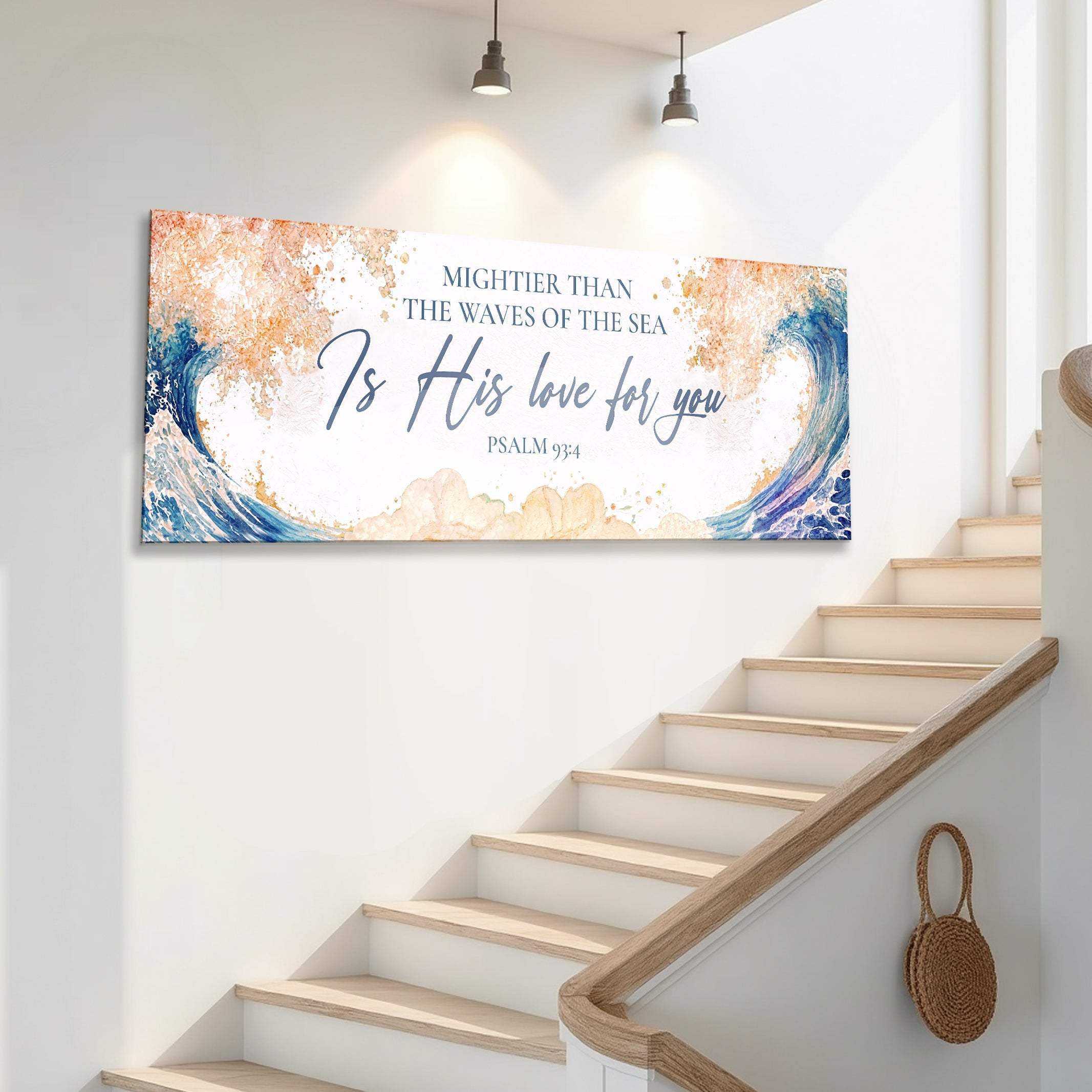 Mightier Than the Waves of the Sea Psalm 93:4 Faith Sign IV - Image 4