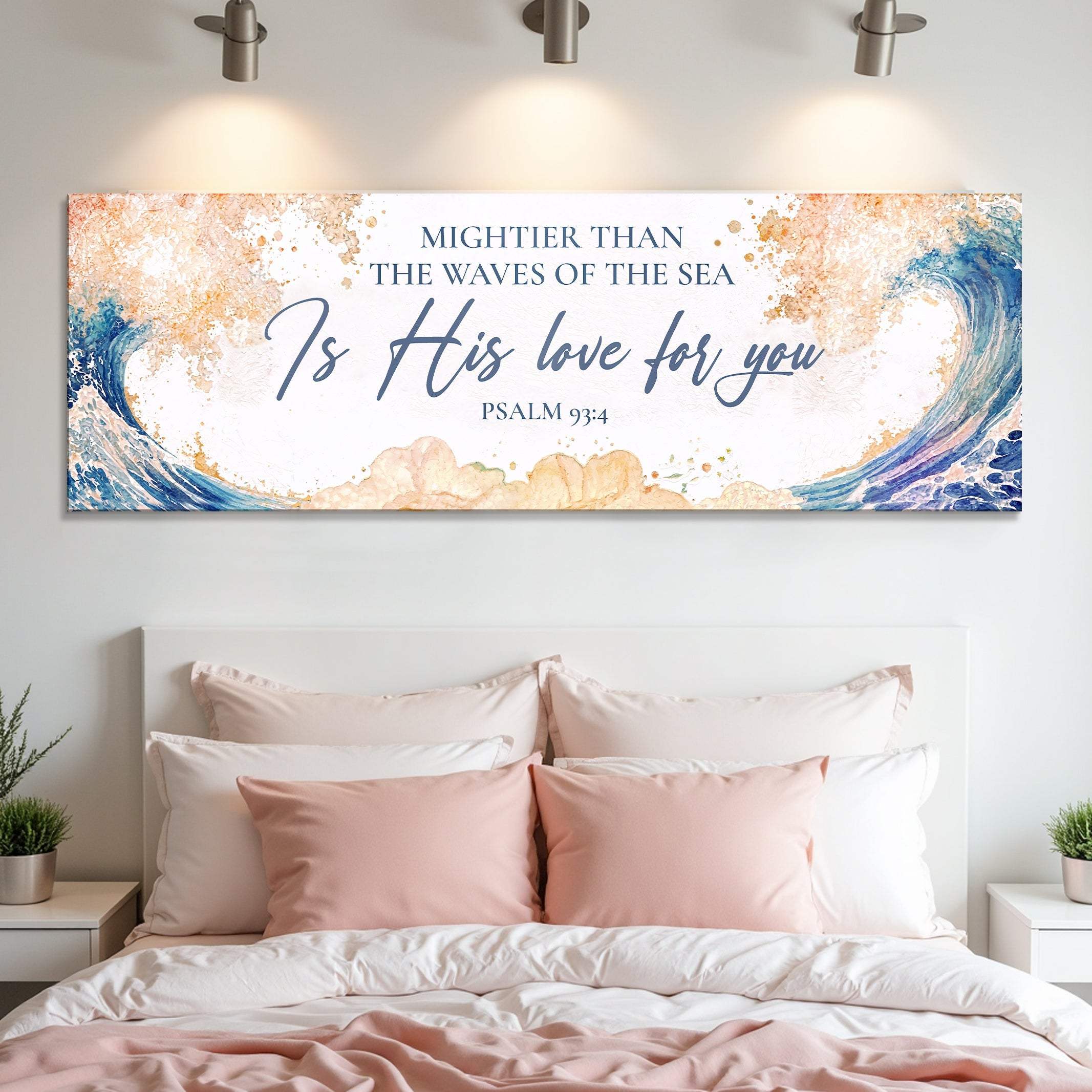 Mightier Than the Waves of the Sea Psalm 93:4 Faith Sign IV - Image 5