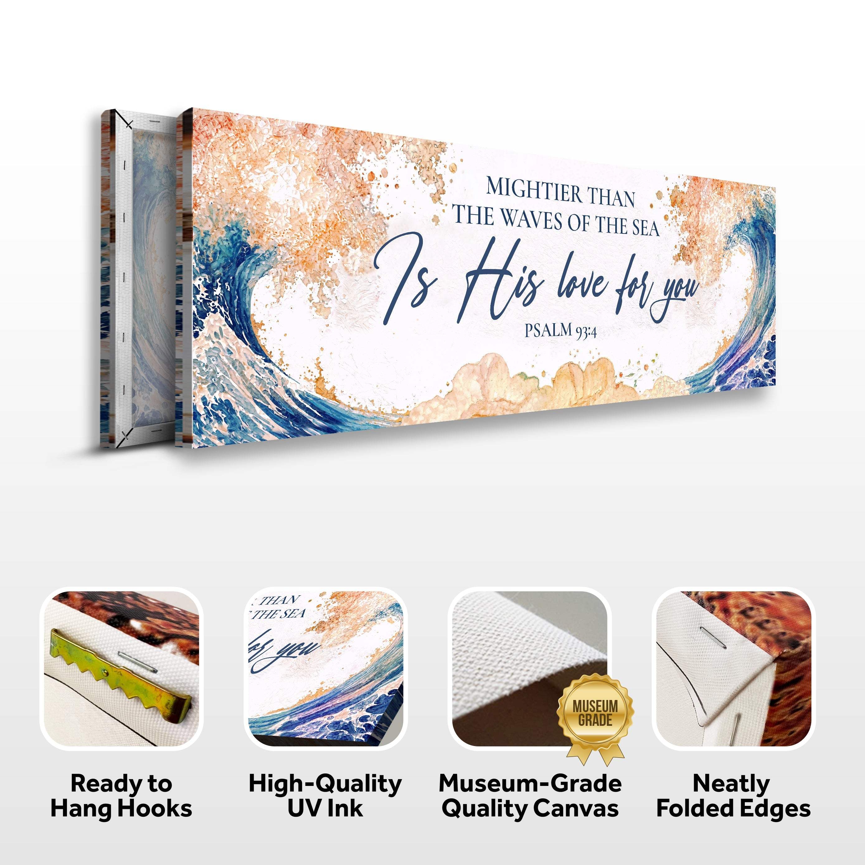 Mightier Than the Waves of the Sea Psalm 93:4 Faith Sign IV - Image 8