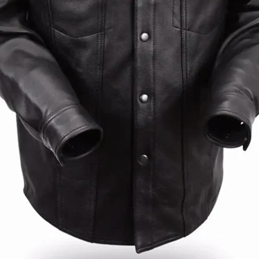 Milestone - Men's Leather Motorcycle Shirt - Image 4