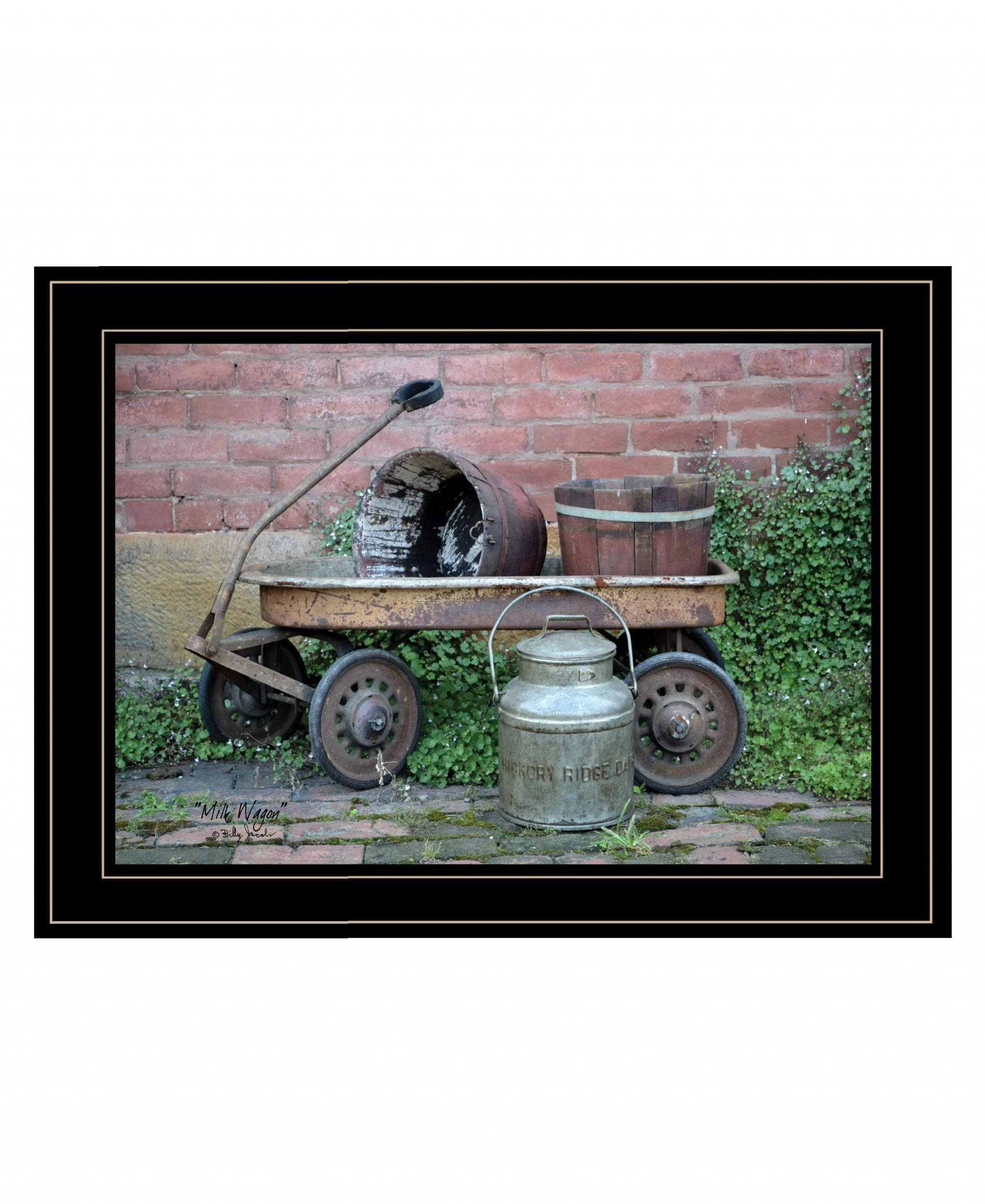 Milk Wagon 3 Black Framed Print Wall Art - Image 2