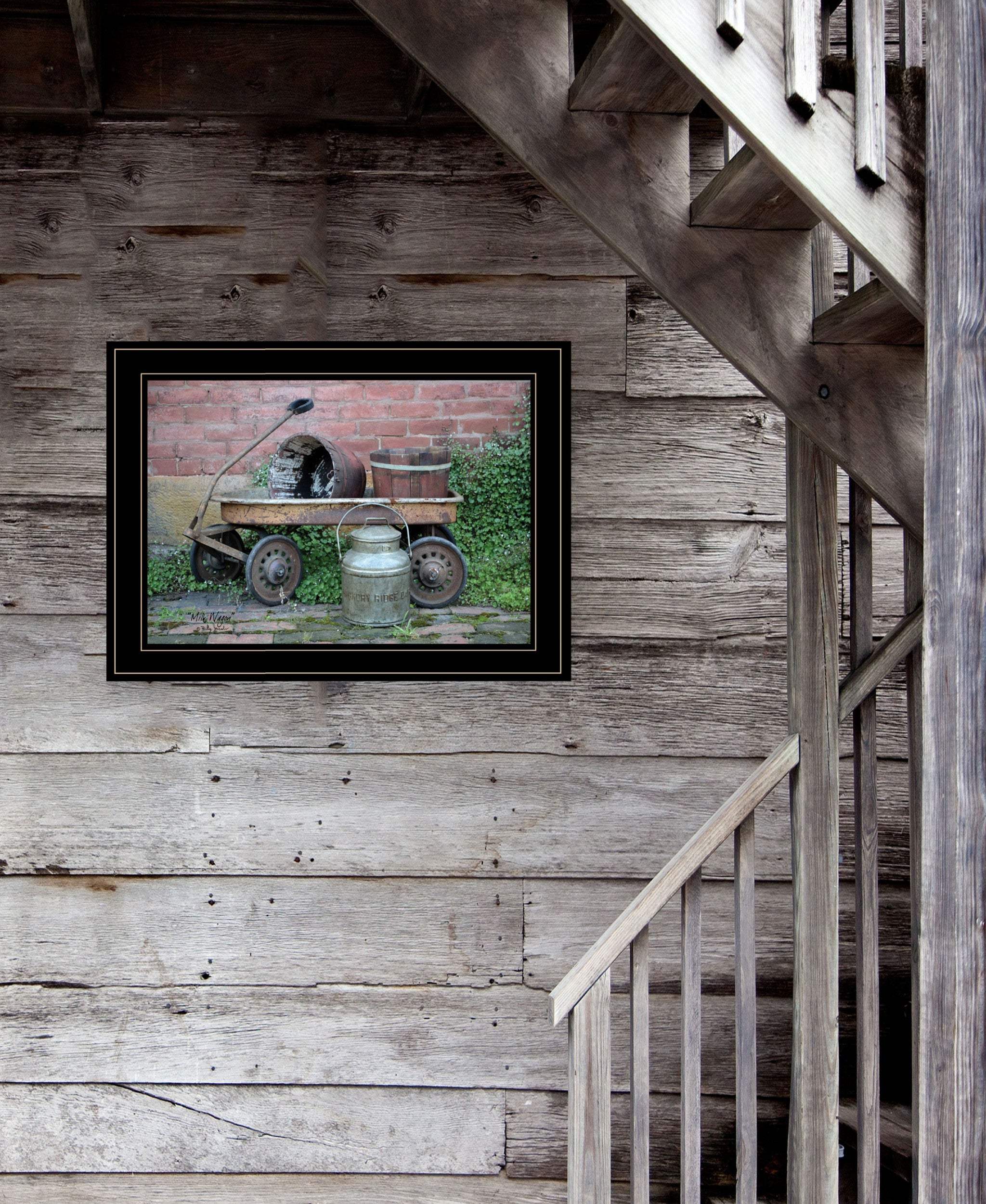 Milk Wagon 3 Black Framed Print Wall Art - Image 4