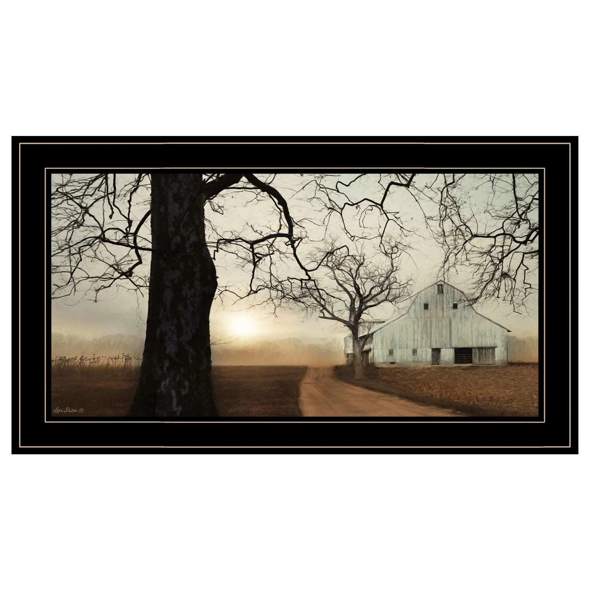 Millersburg Sunrise 1 Black Framed Print Wall Art - Image 2