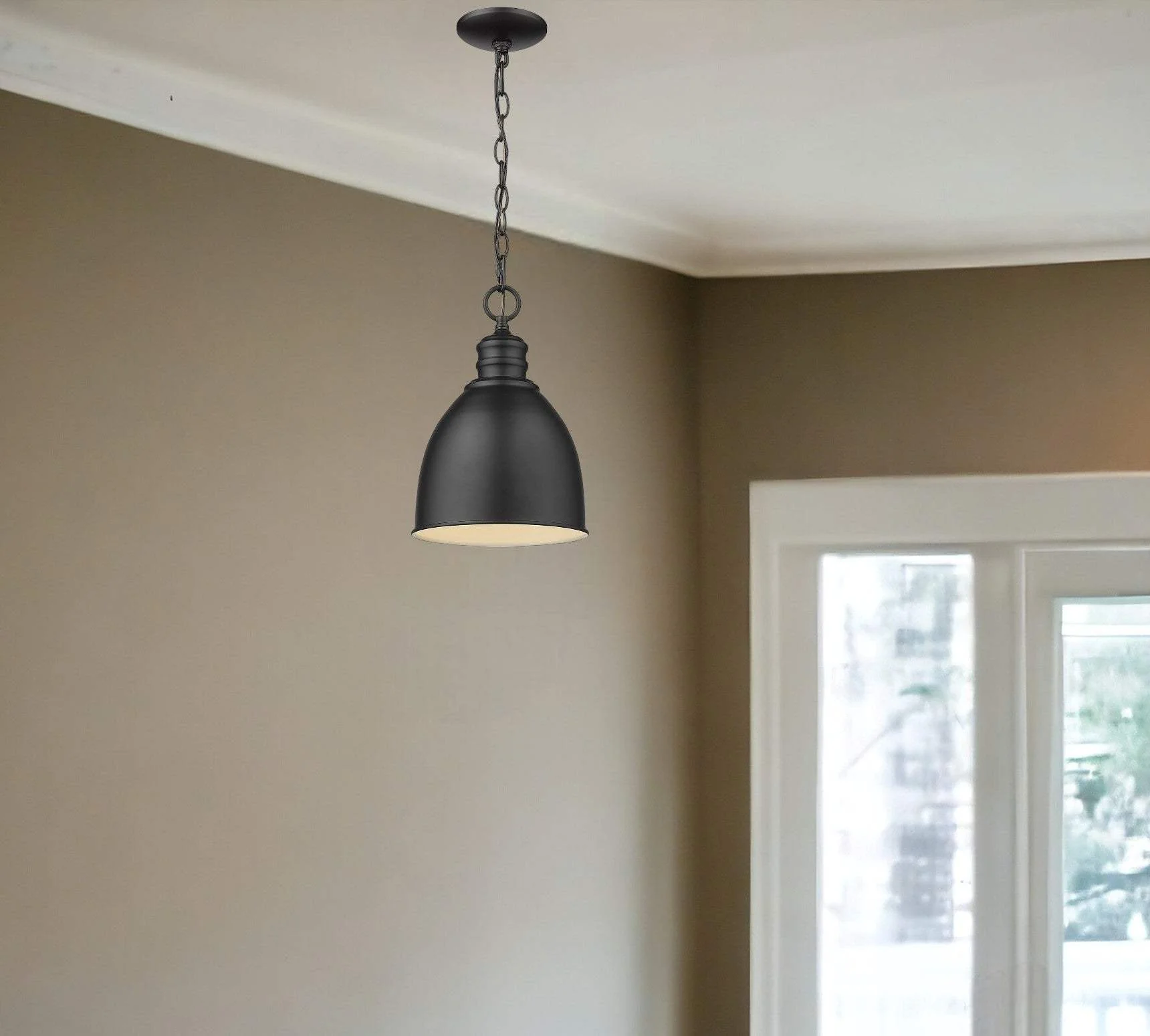 Minimalist Black Metal Pendant Hanging Light - Image 2
