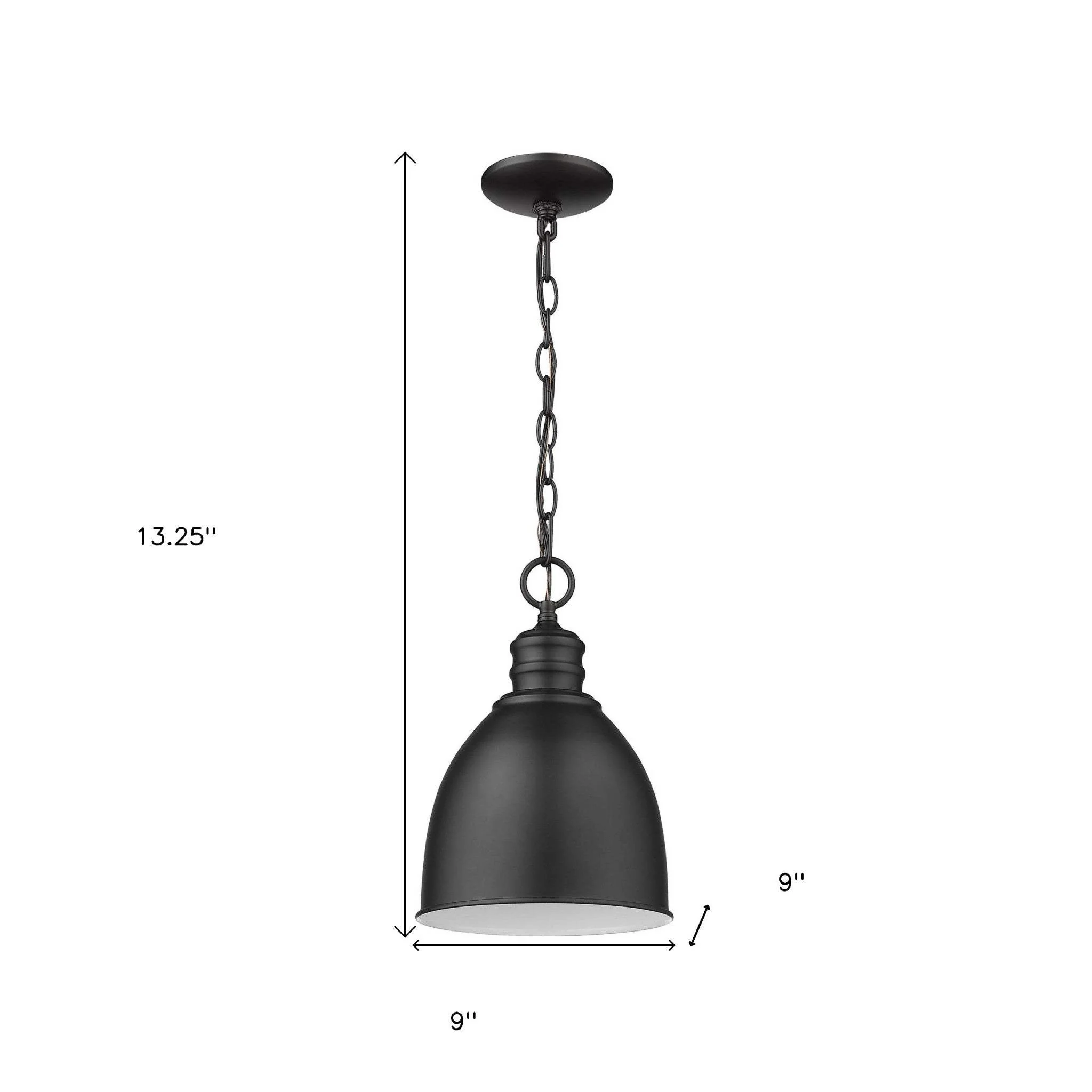 Minimalist Black Metal Pendant Hanging Light - Image 5