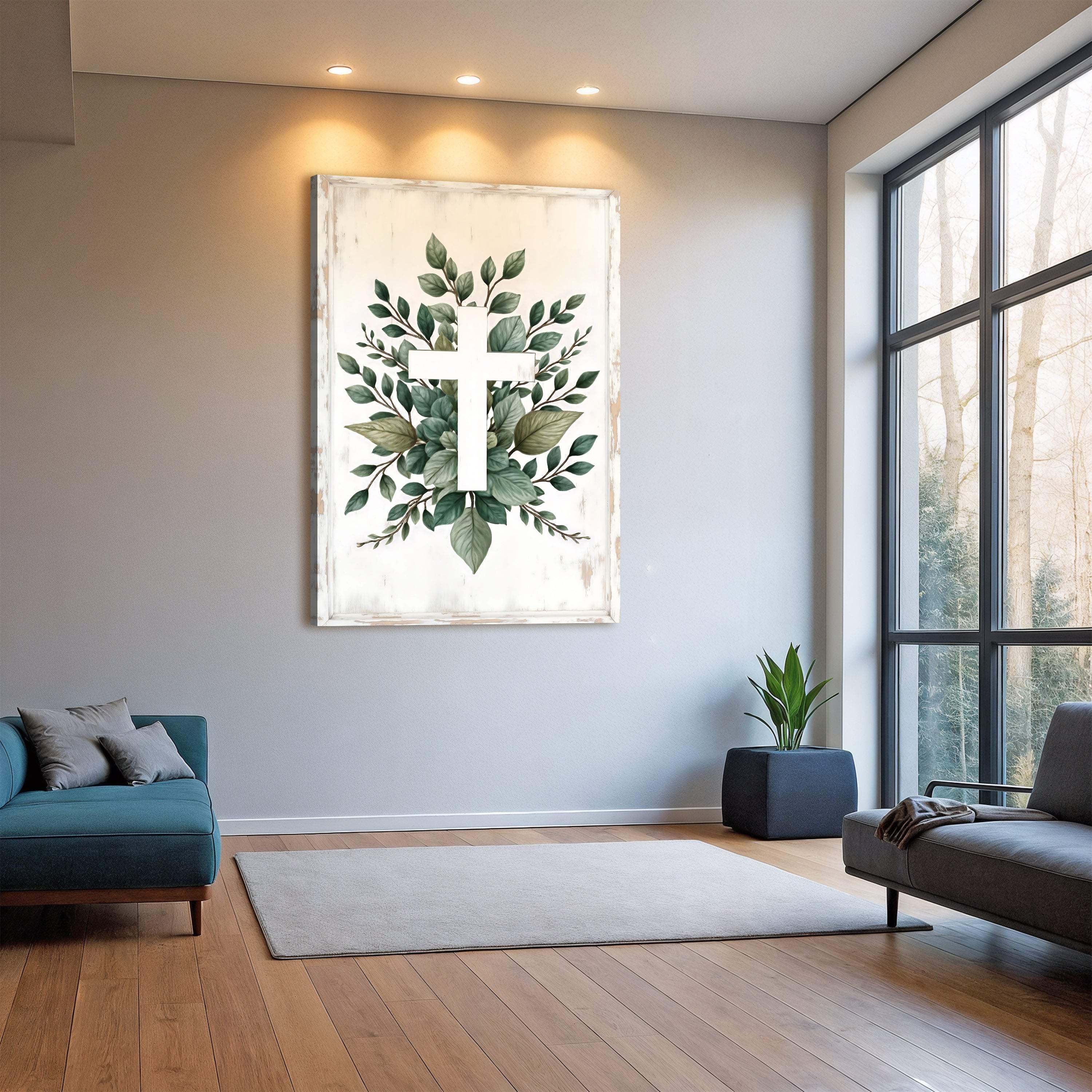 Minimalist Cross Faith Wall Art II - Image 4