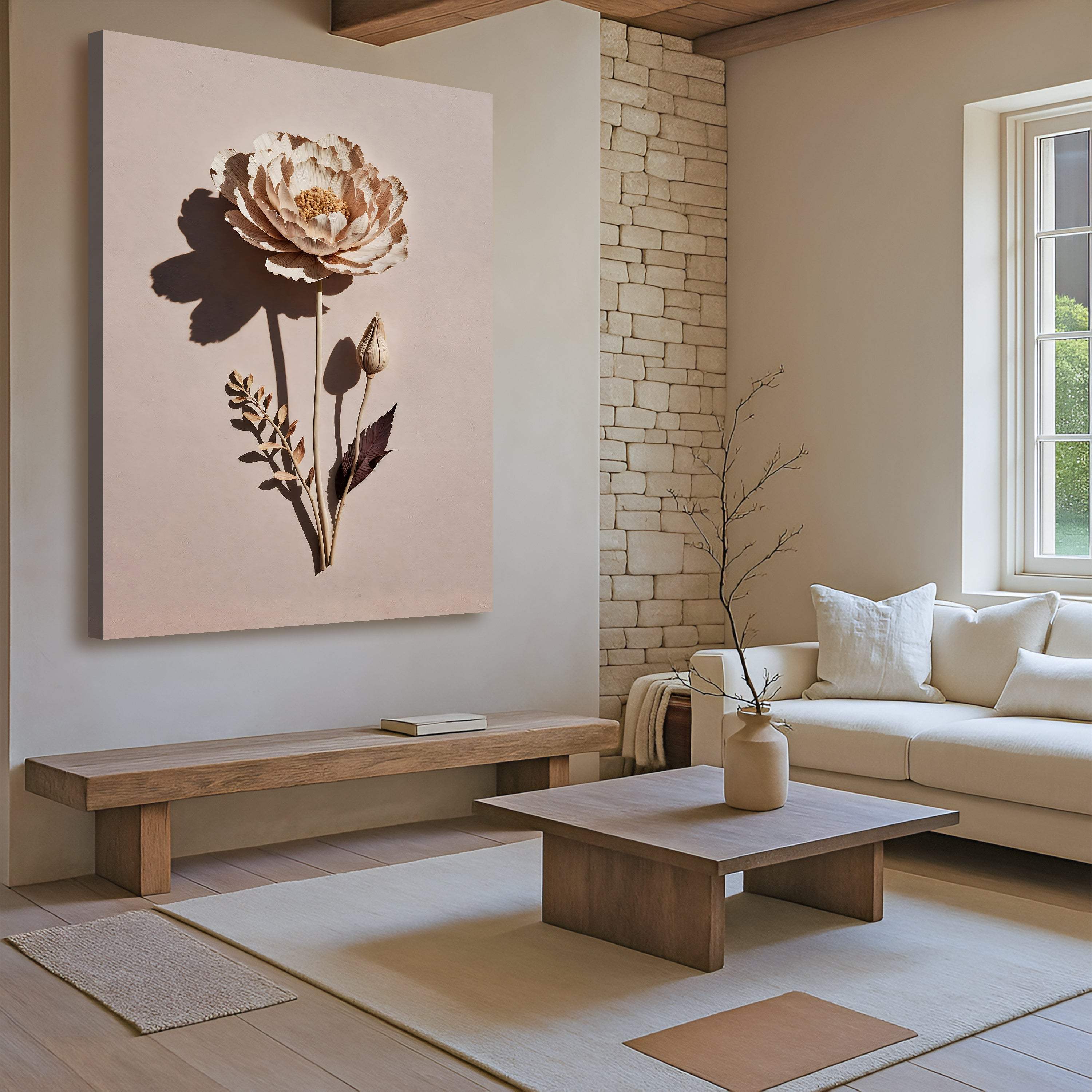 Minimalist Lone Flower Wall Art - Image 4