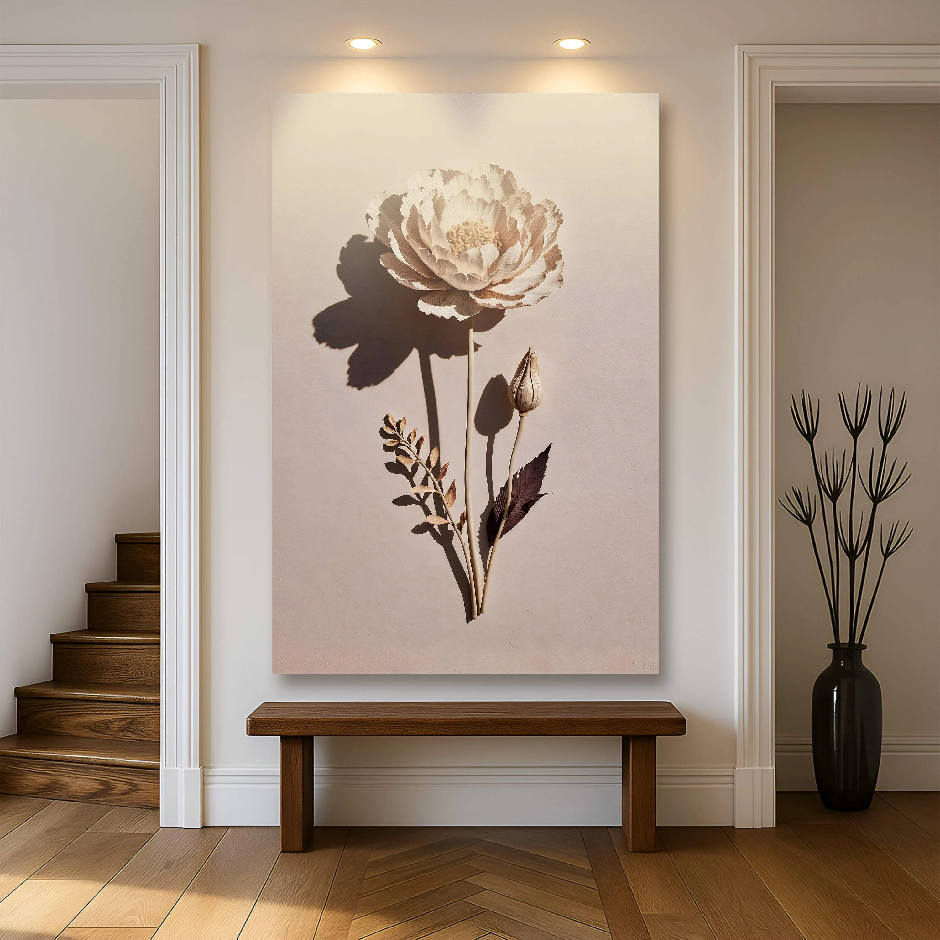 Minimalist Lone Flower Wall Art - Image 5