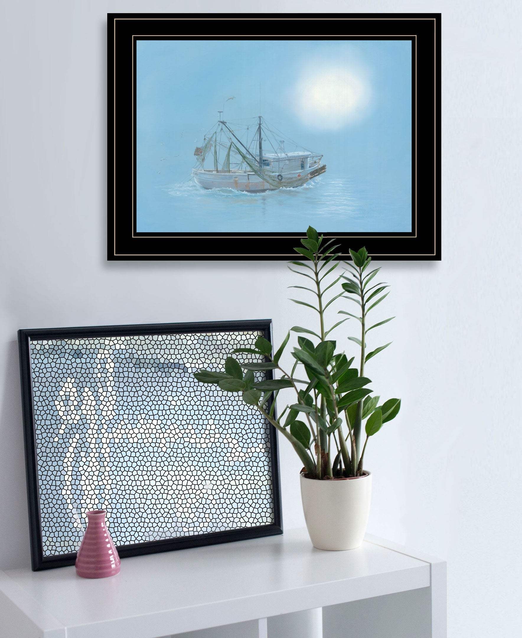 Misty Morning 2 Black Framed Print Wall Art - Image 4