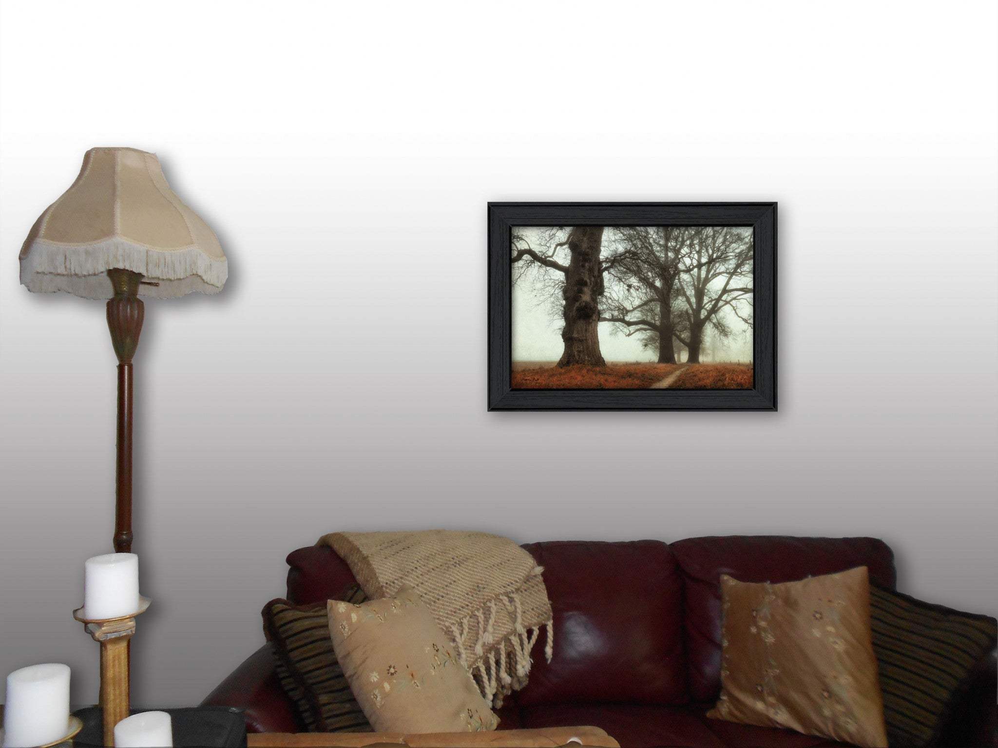 Misty Trees Black Framed Print Wall Art - Image 5