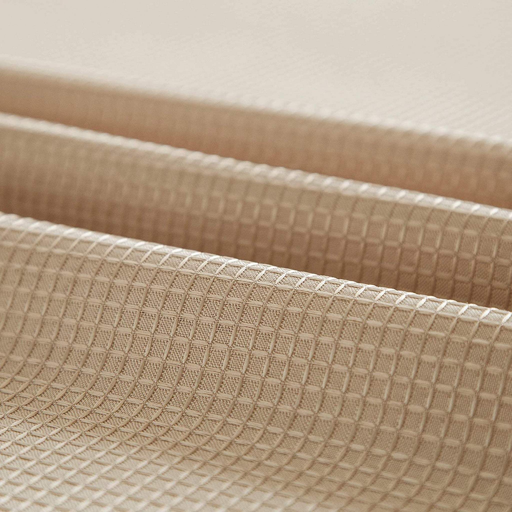 Mocha Sheer and Grid Shower Curtain and Liner Set - Image 6