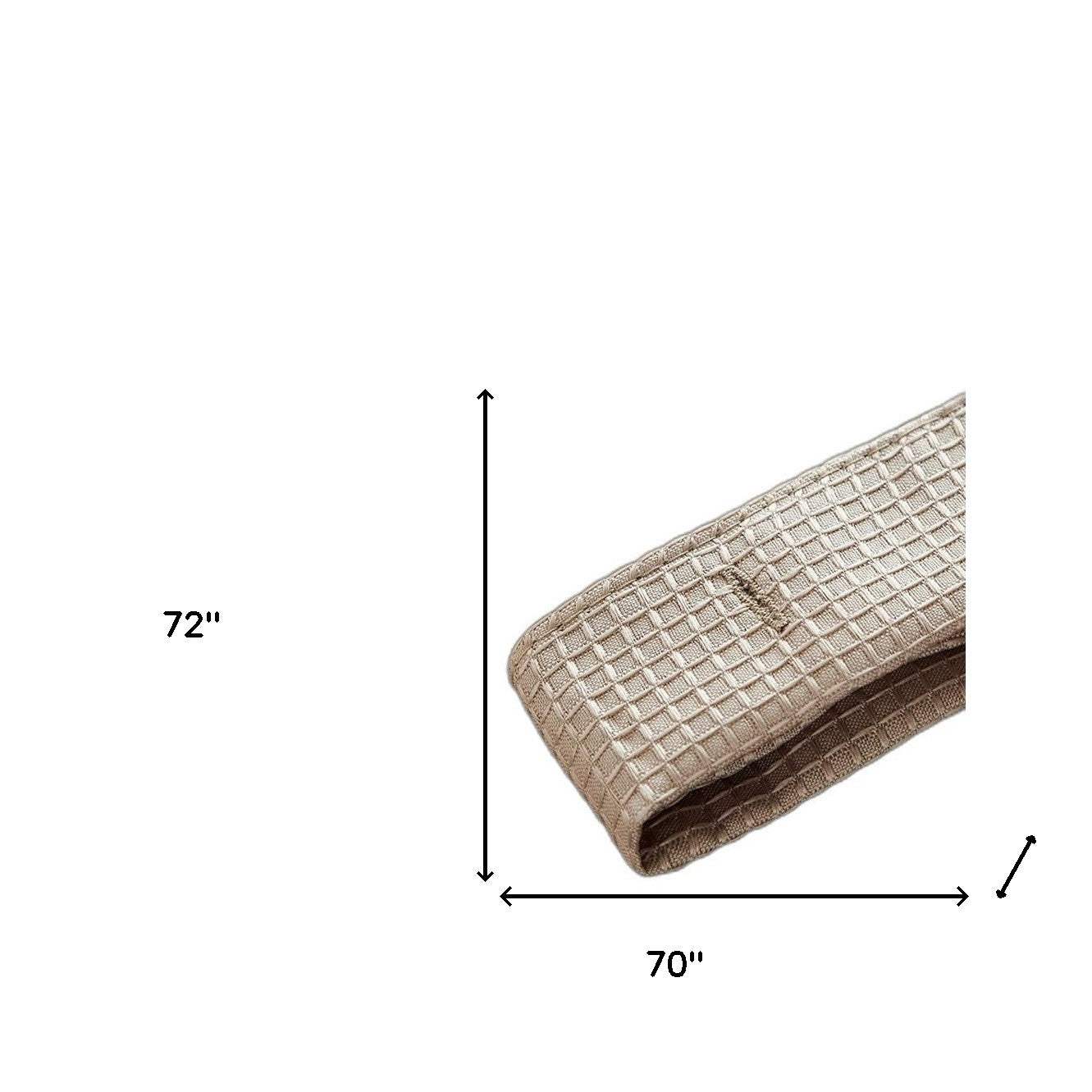 Mocha Sheer and Grid Shower Curtain and Liner Set - Image 9