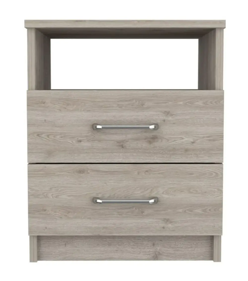 Modern and Stylish Light Grey Particle Bedroom Nightstand