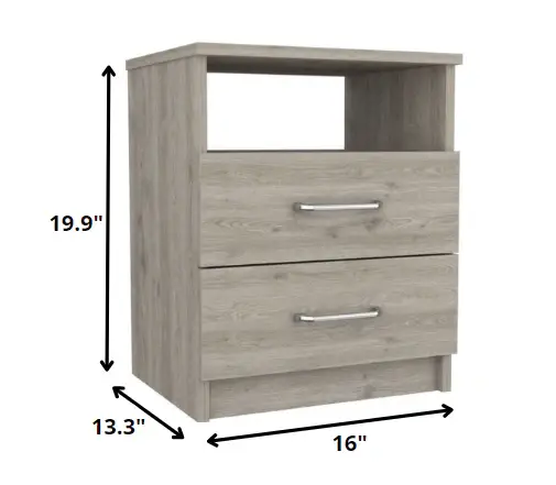 Modern and Stylish Light Grey Particle Bedroom Nightstand - Image 5