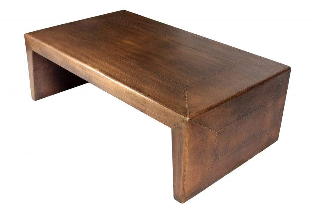 Modern Copper Tone Coffee Table - Image 5