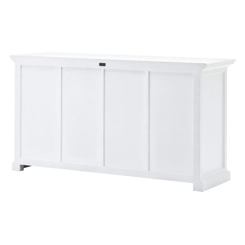 Modern Farmhouse White Buffet With Baskets - Image 5