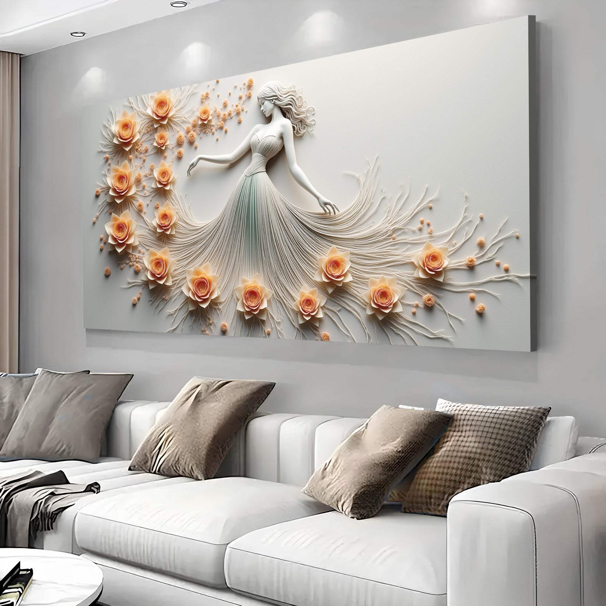 Modern Minimalist Woman Dance Wall Art - Image 2
