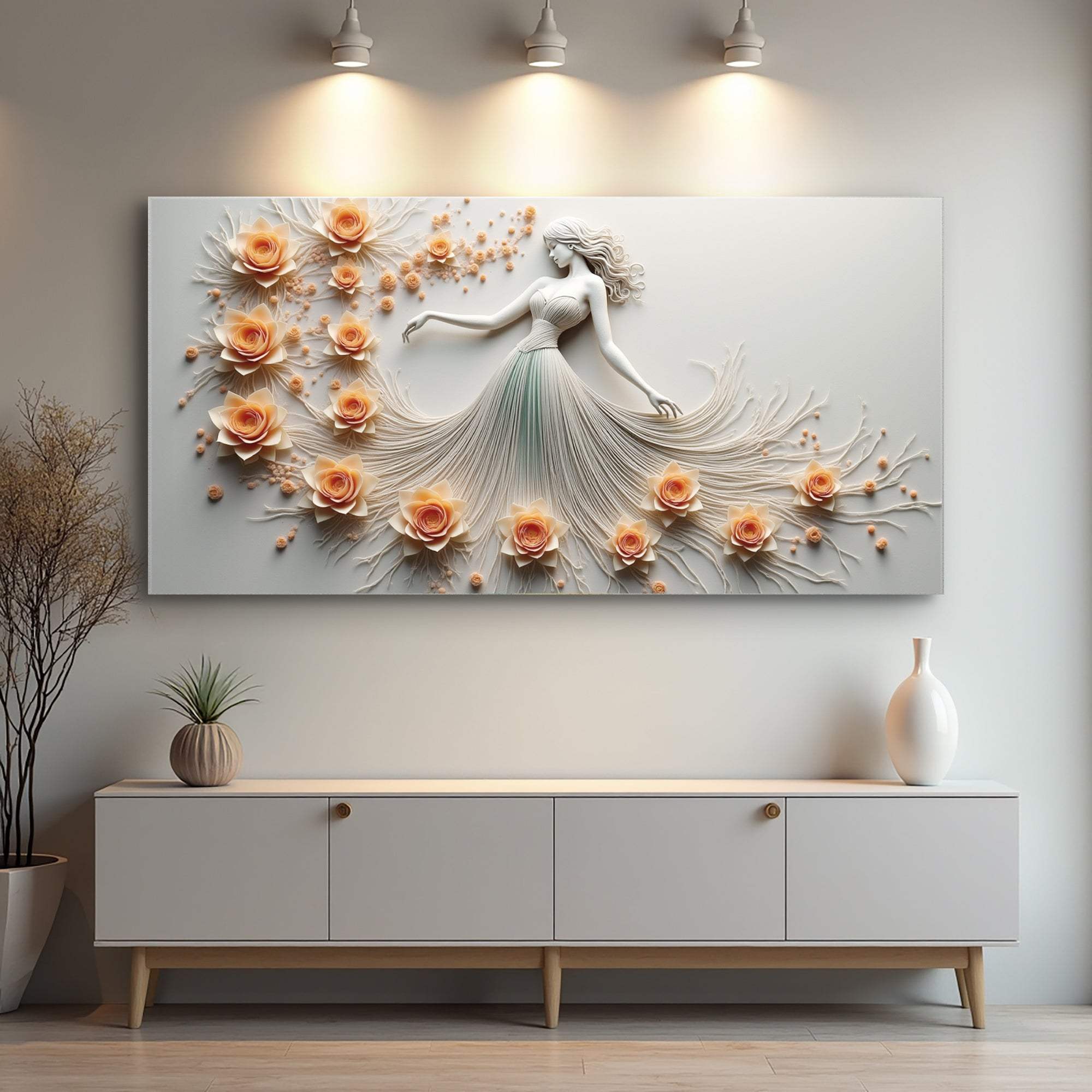 Modern Minimalist Woman Dance Wall Art - Image 5