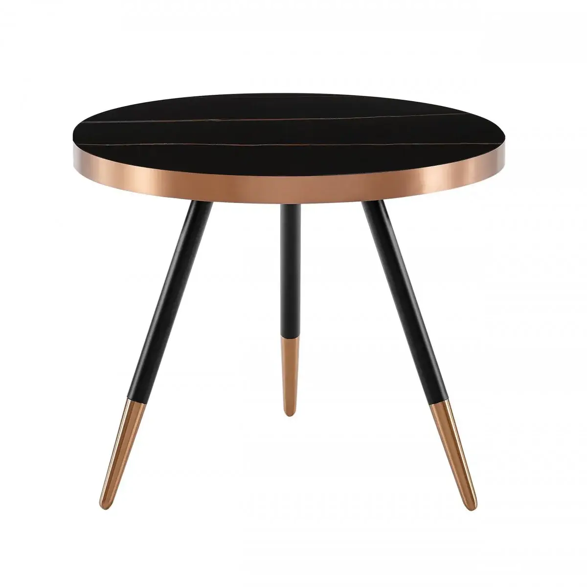 Modern Small Black and Gold Ceramic Coffee Table - Image 4