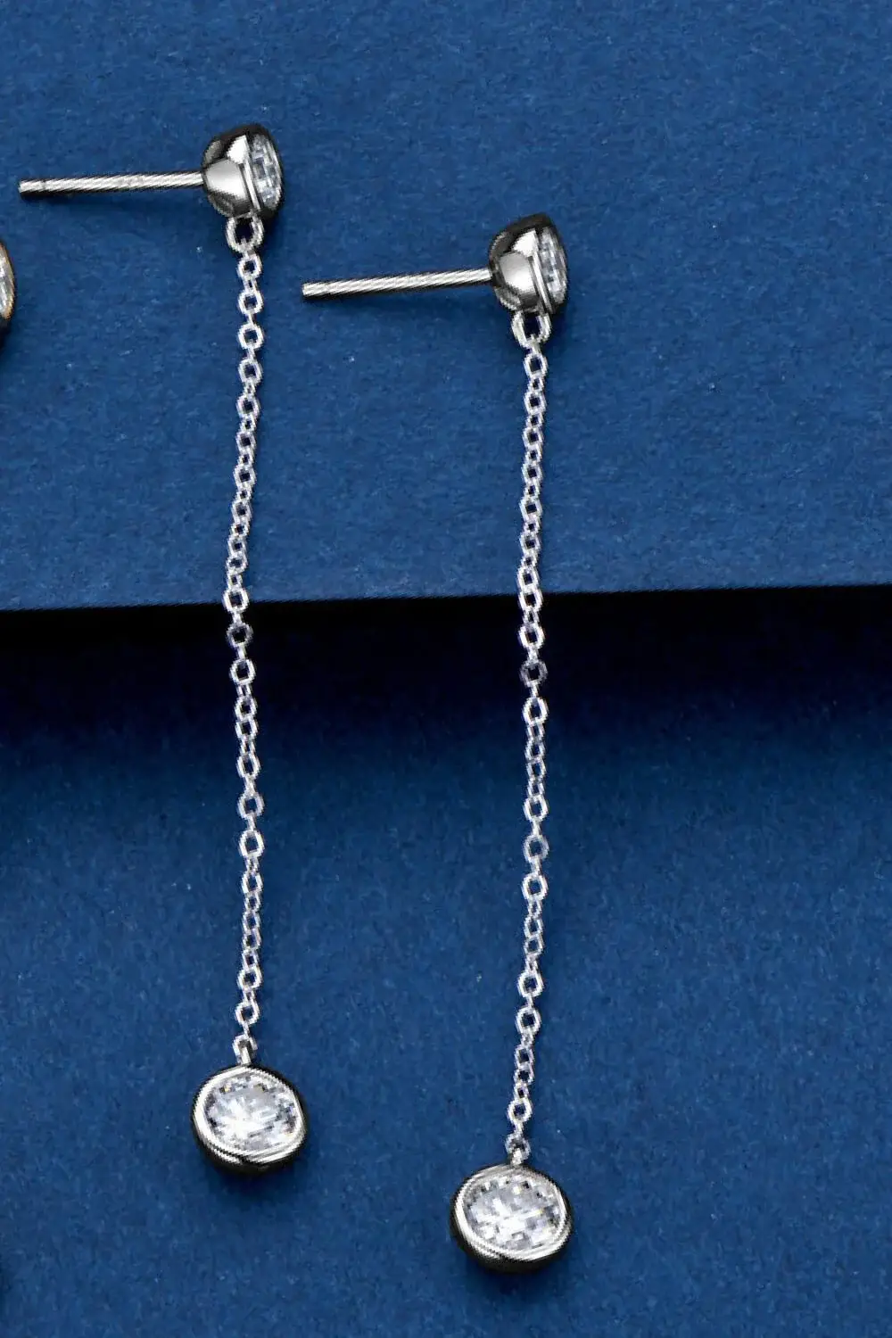Moissanite Chain Earrings - Image 3