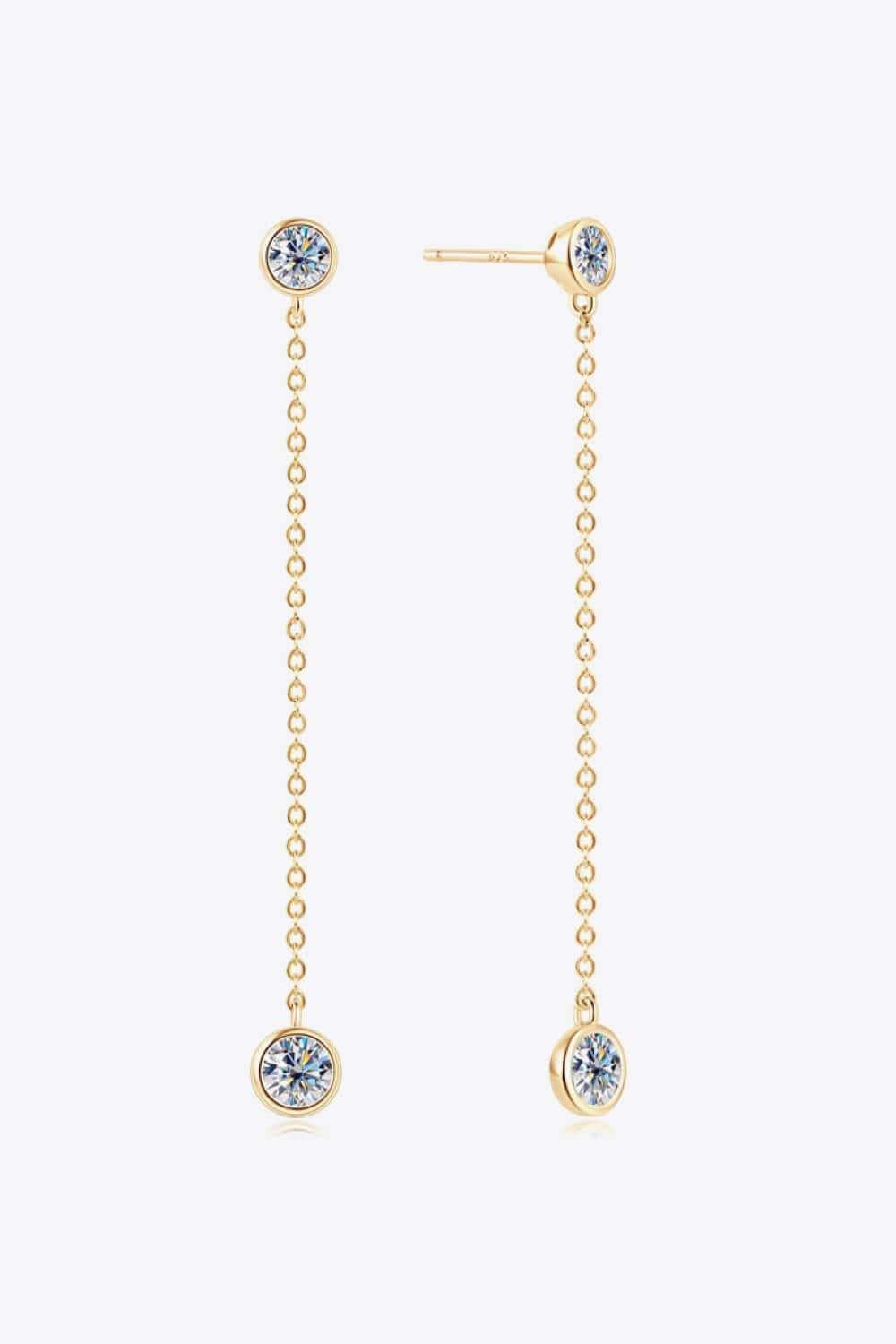 Moissanite Chain Earrings - Image 4