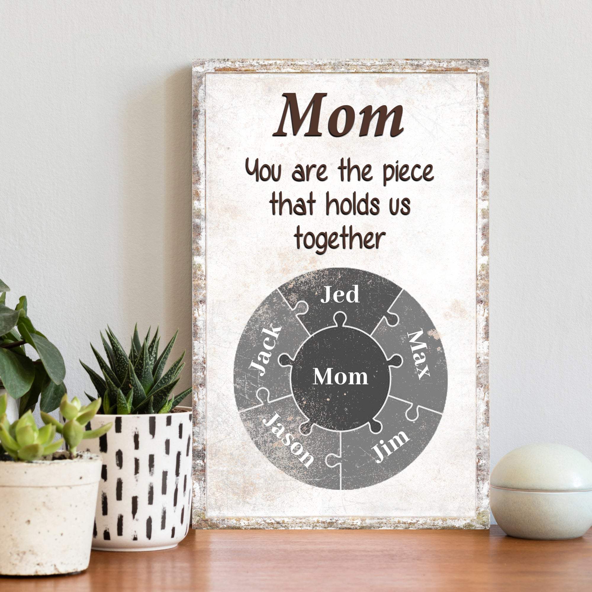 Mom Personalized Puzzle Sign - Image 2