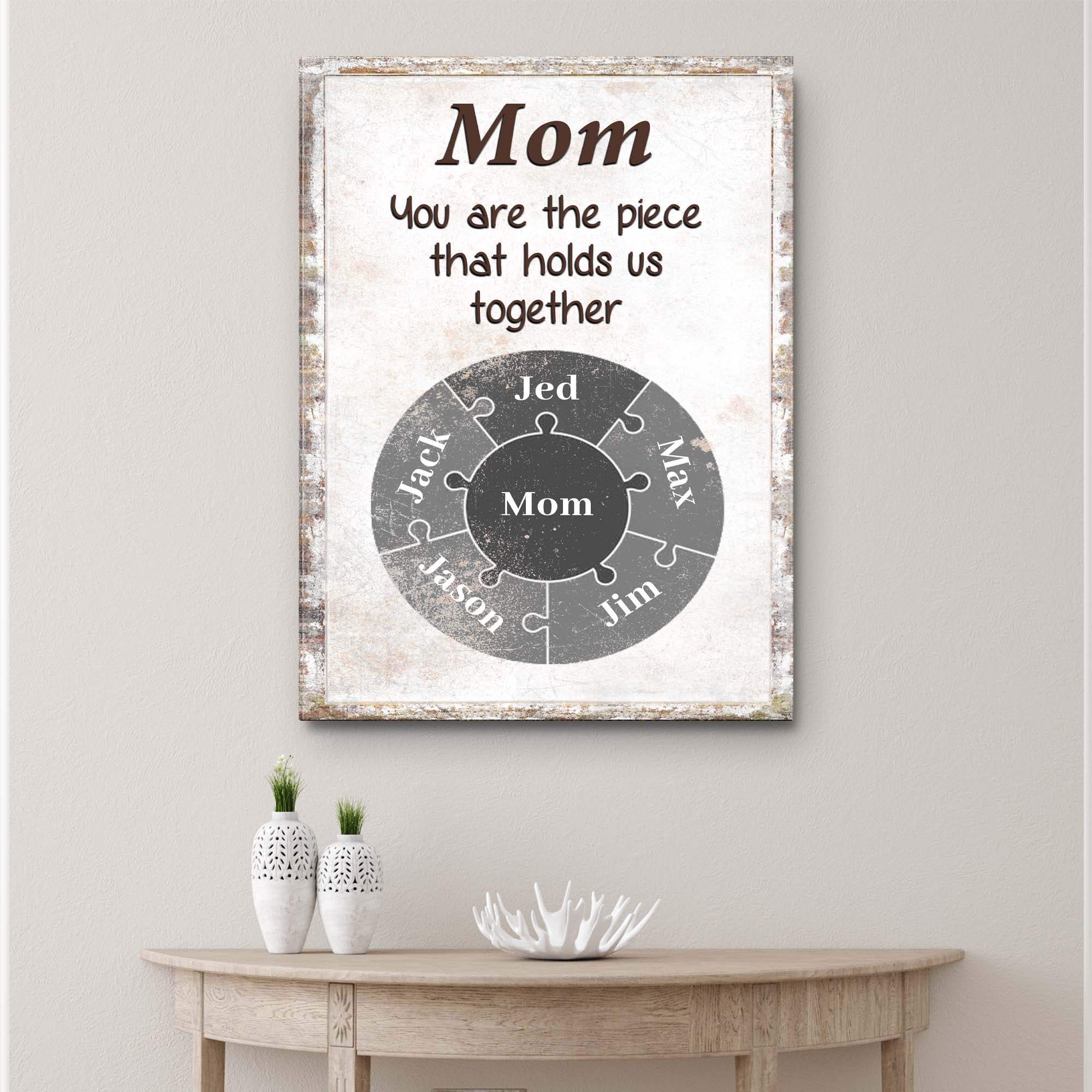 Mom Personalized Puzzle Sign - Image 3