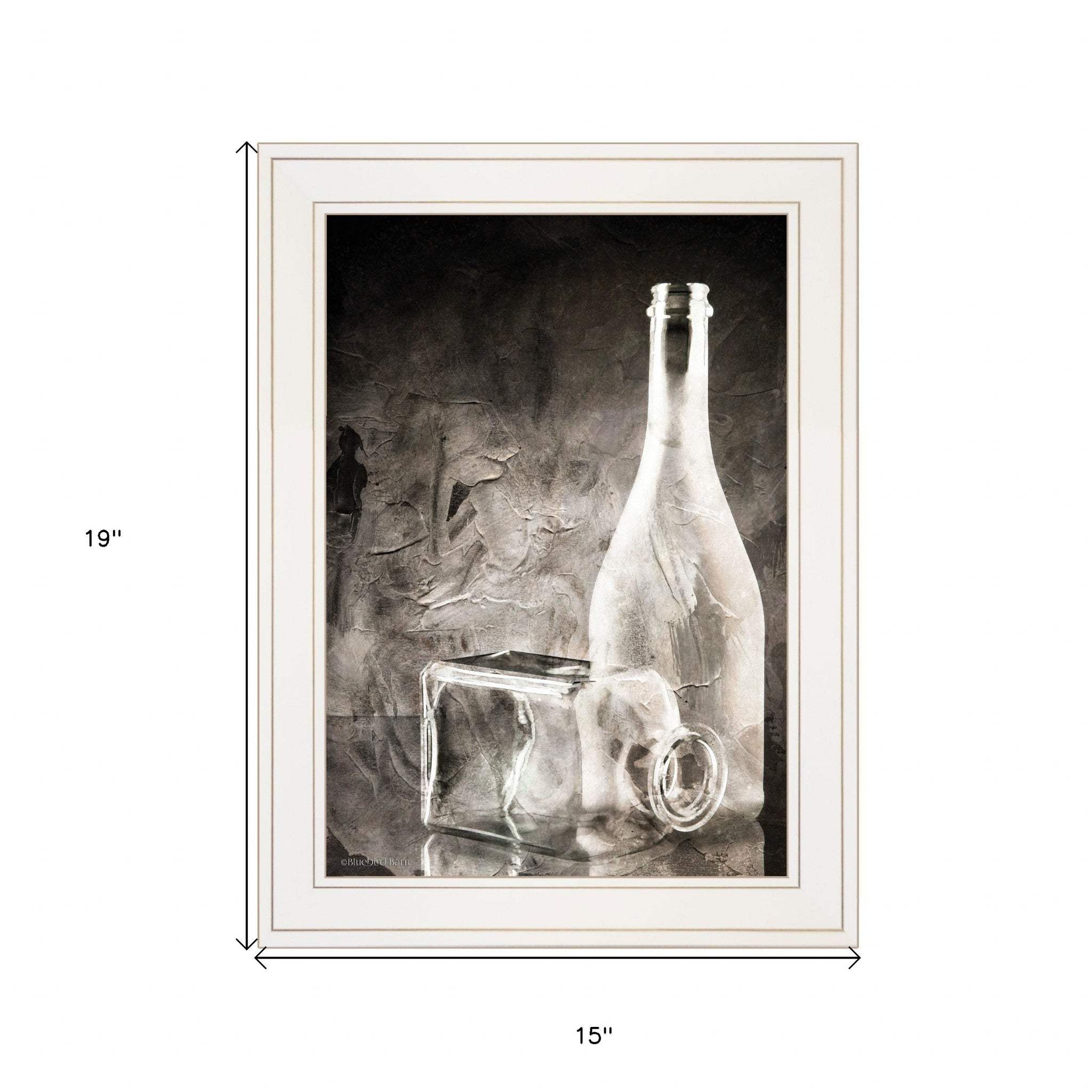 Moody Gray Glassware Still Life 1 White Framed Print Kitchen Wall Art - Image 5