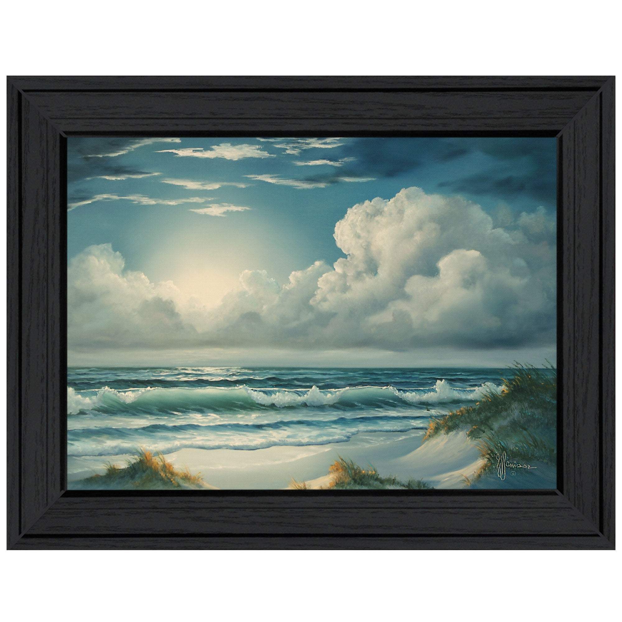Moon Glow 2 Black Framed Print Wall Art - Image 2