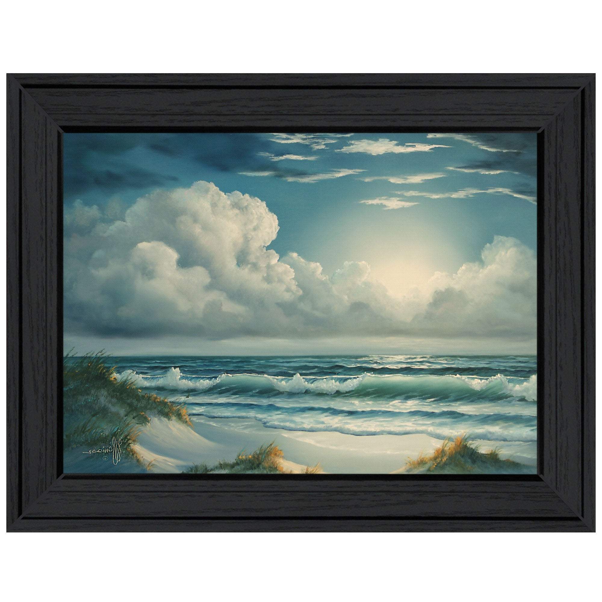 Moon Glow 2 Black Framed Print Wall Art - Image 3