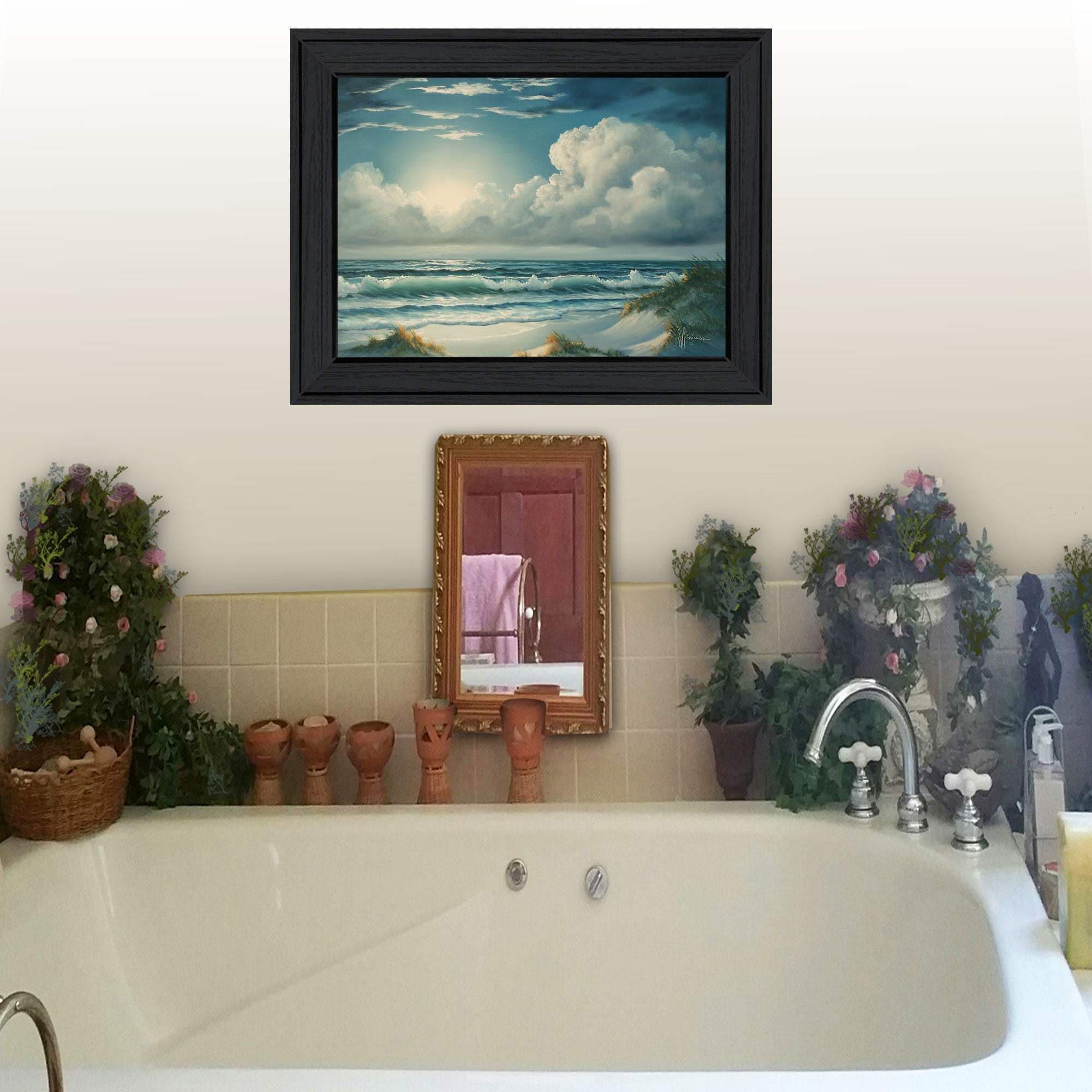 Moon Glow 2 Black Framed Print Wall Art - Image 5