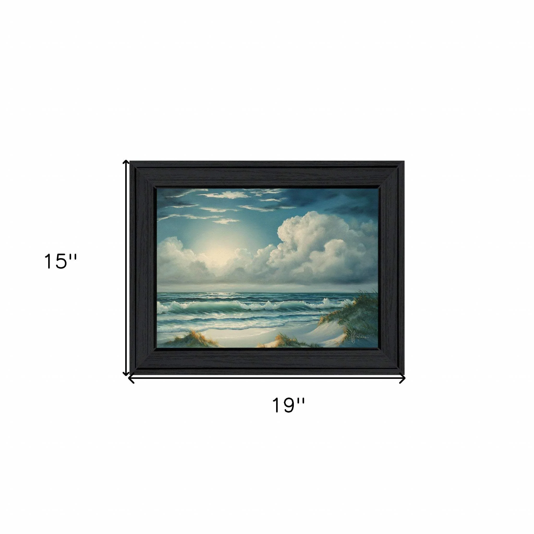 Moon Glow 2 Black Framed Print Wall Art - Image 6