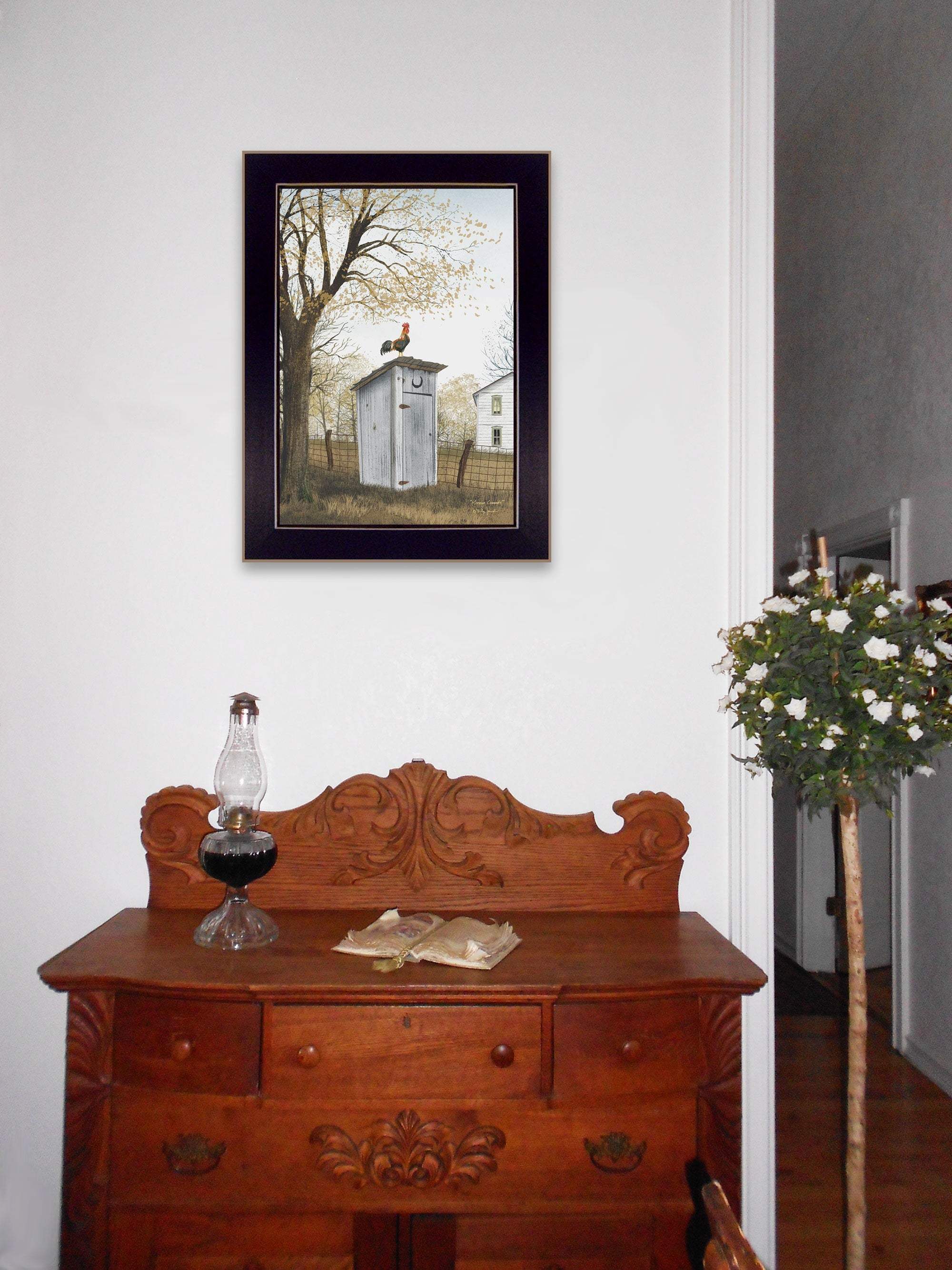 Morning Commute Outhouse Black Framed Print Wall Art - Image 4