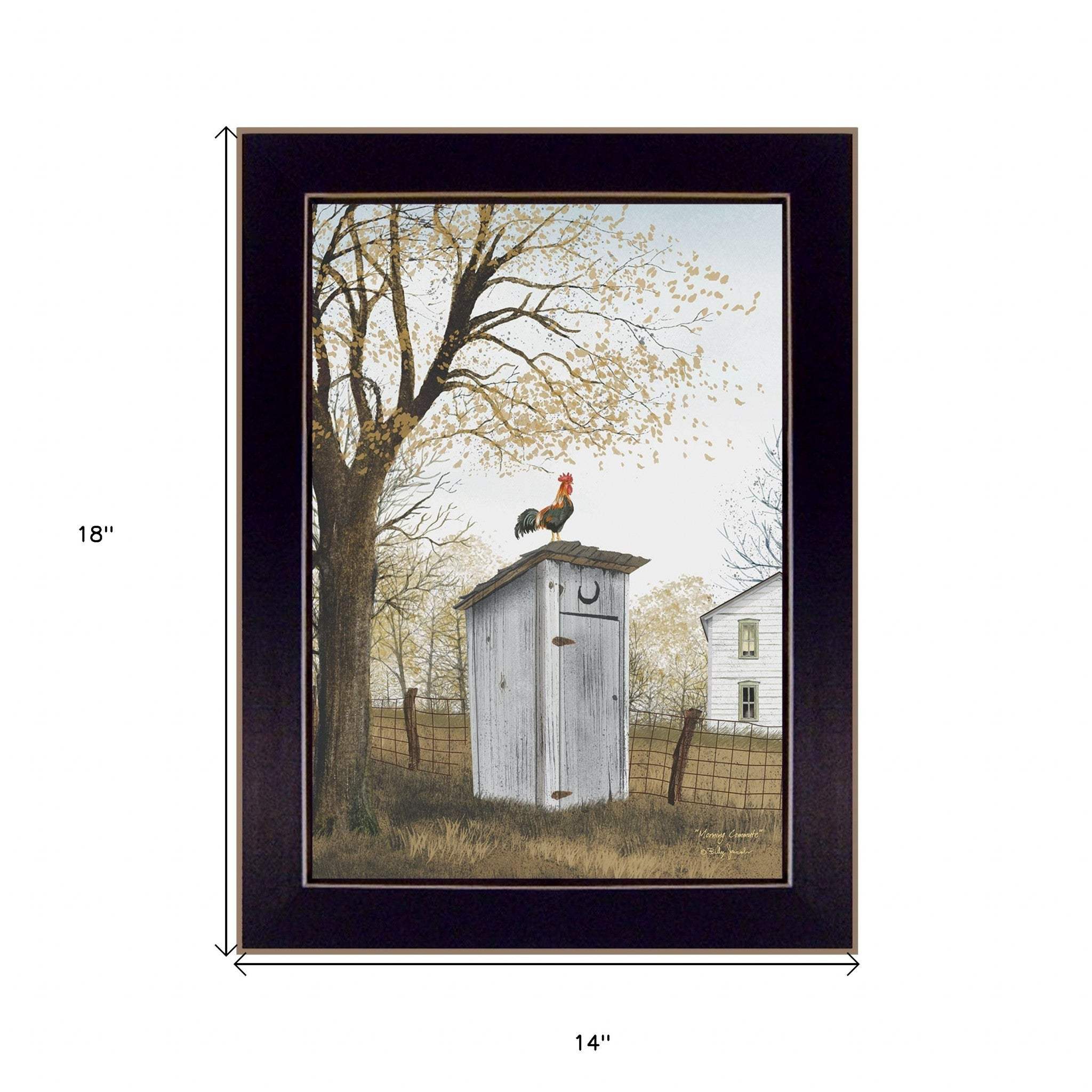 Morning Commute Outhouse Black Framed Print Wall Art - Image 5
